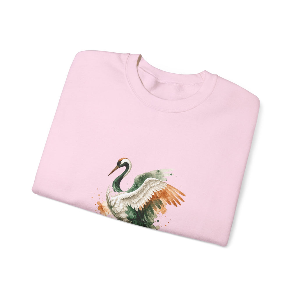 Matching Couple Sweatshirt - Tiger & Crane Matching Couple Premium Fleece Sweatshirt Watercolor Art His Hers Birthday Gift - Design B