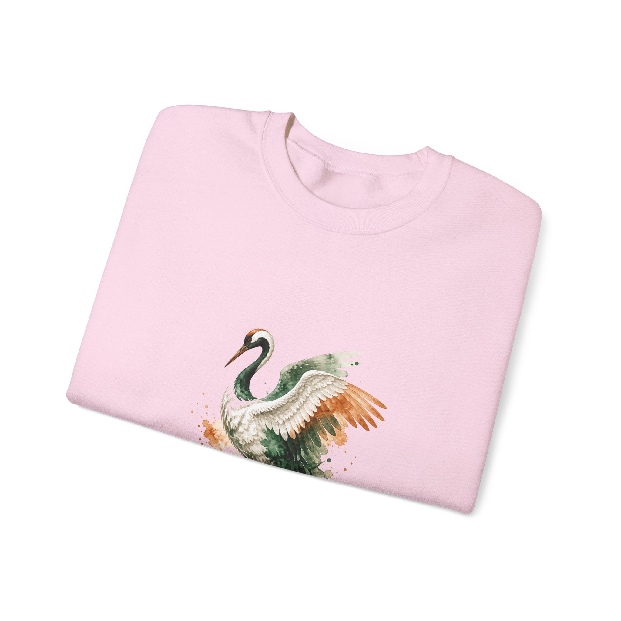 Matching Couple Sweatshirt - Tiger & Crane Matching Couple Premium Fleece Sweatshirt Watercolor Art His Hers Birthday Gift - Design B