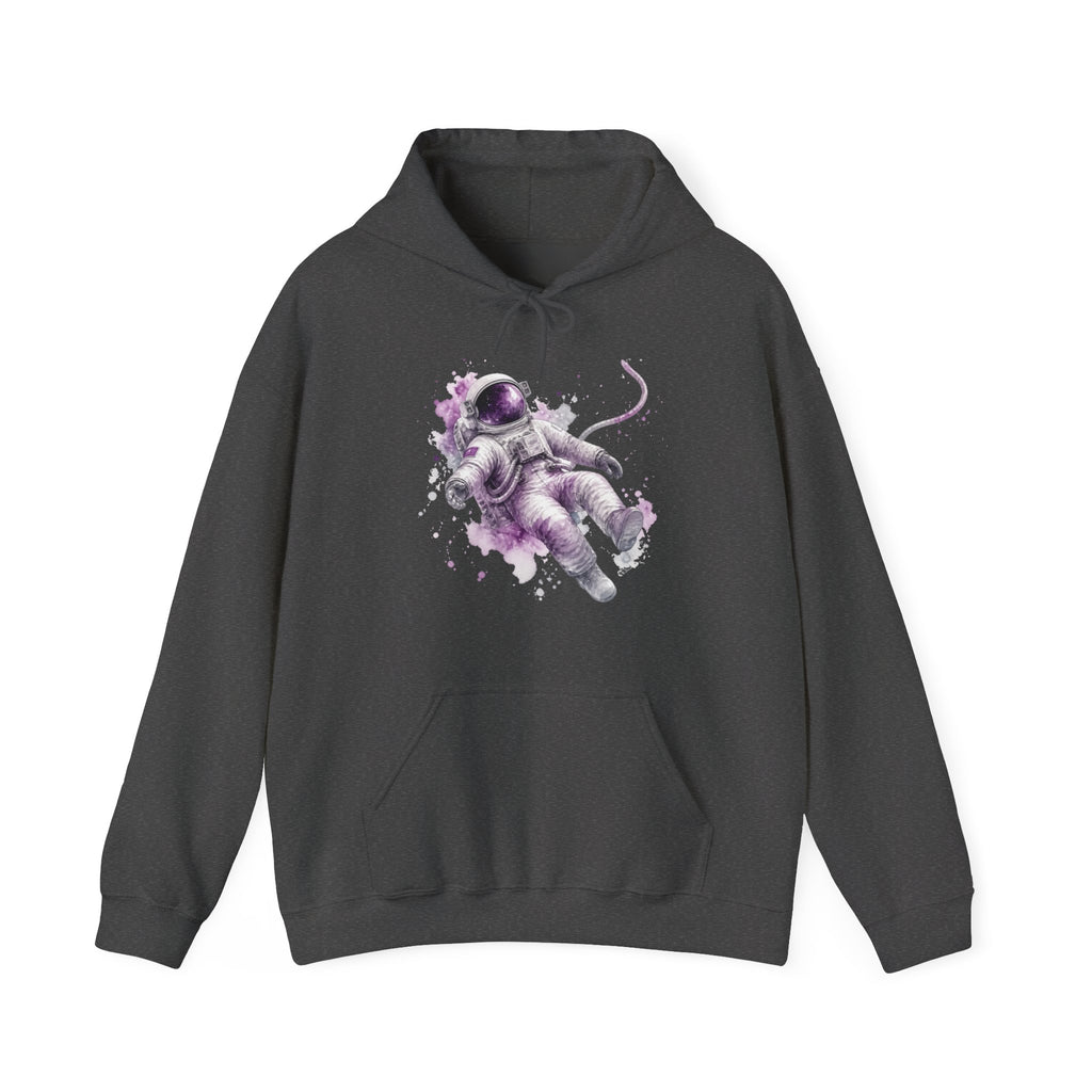 Matching Couple Sweatshirt - Astronaut & Planet Matching Couple Hooded Sweatshirt Watercolor Art His Hers Engagement Gift - Design A