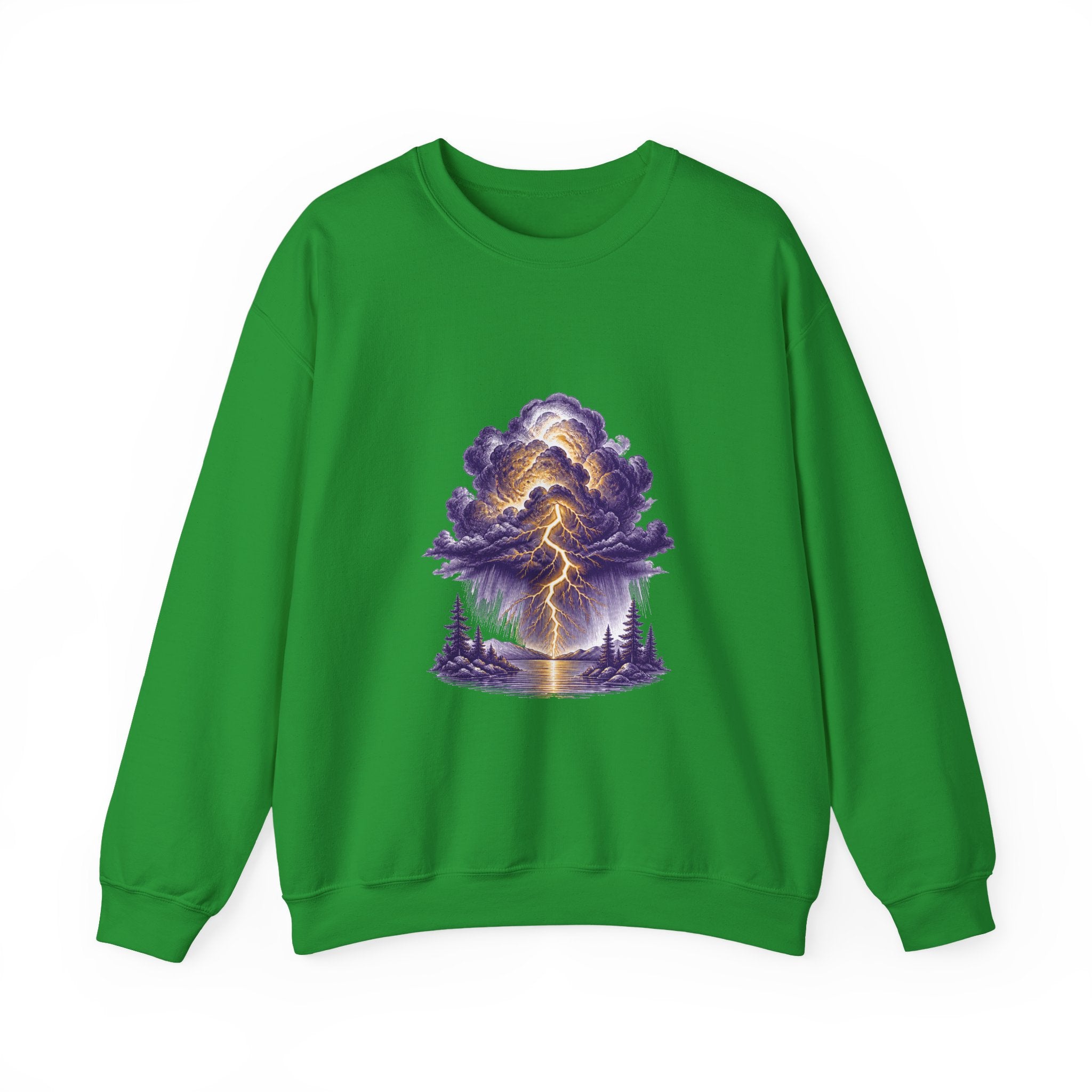 Matching Couple Sweatshirt - Storm & Rainbow Matching Couple Premium Fleece Sweatshirt Vintage Art His Hers Honeymoon Gift - Design A
