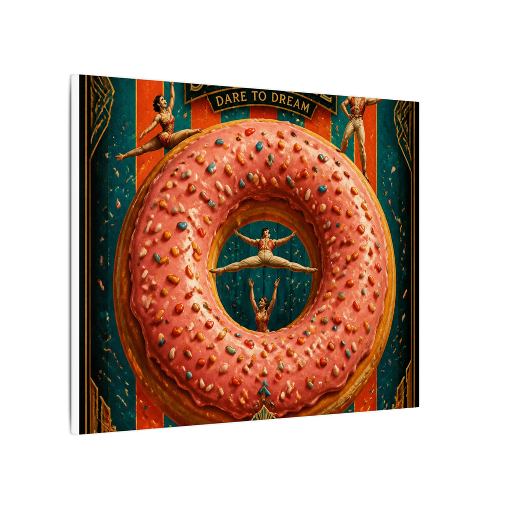 Donut Circus Ring Wall Art Canvas 24×36 Art Deco Bar Area Decor Maximalist Print