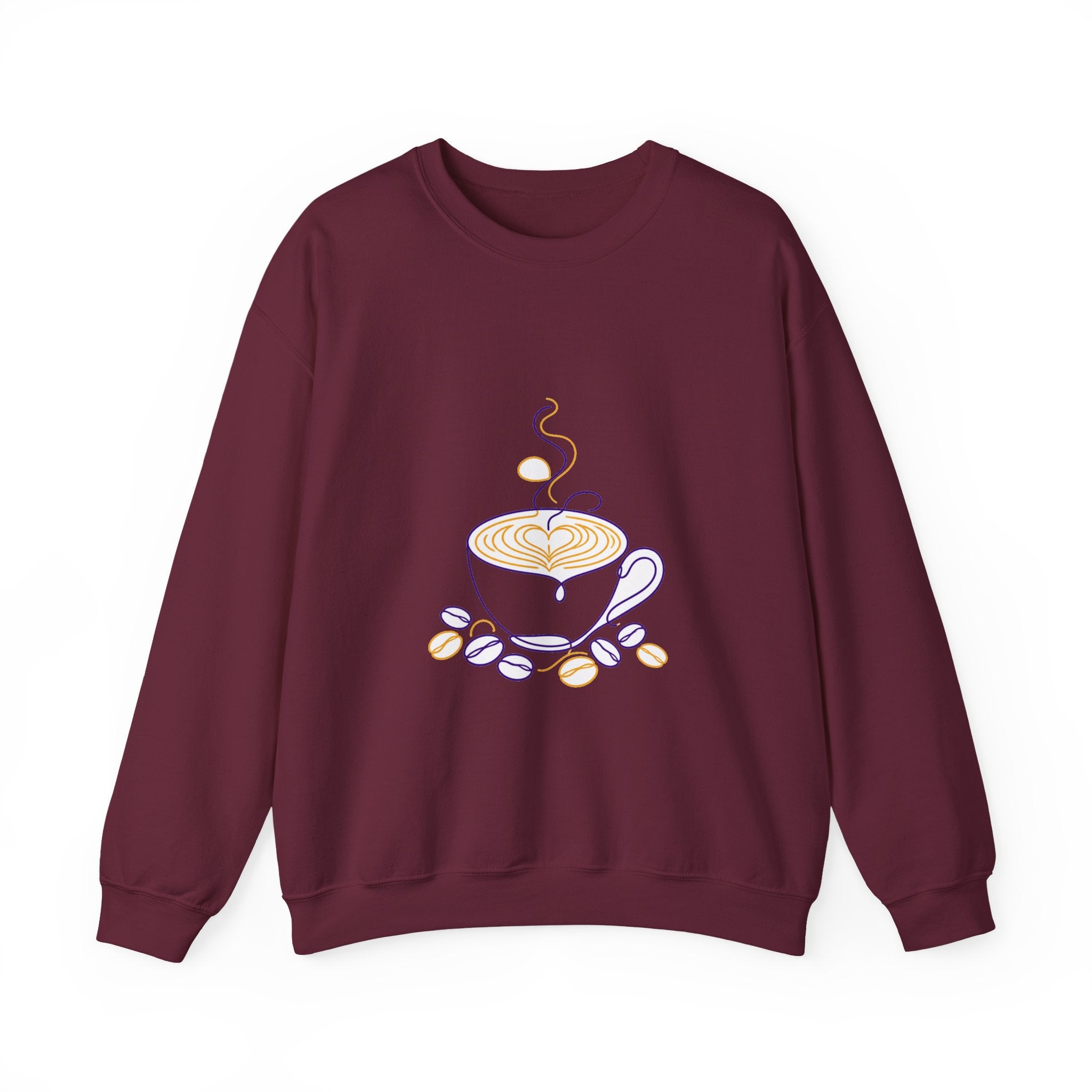 Matching Couple Sweatshirt - Coffee & Tea Matching Couple Crewneck Sweatshirt Minimalist Art His Hers Valentine Gift - Design A