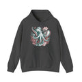 Matching Couple Sweatshirt - Octopus & Jellyfish Matching Couple Hooded Sweatshirt Hand-Drawn Art His Hers Best Friend Gift - Design A