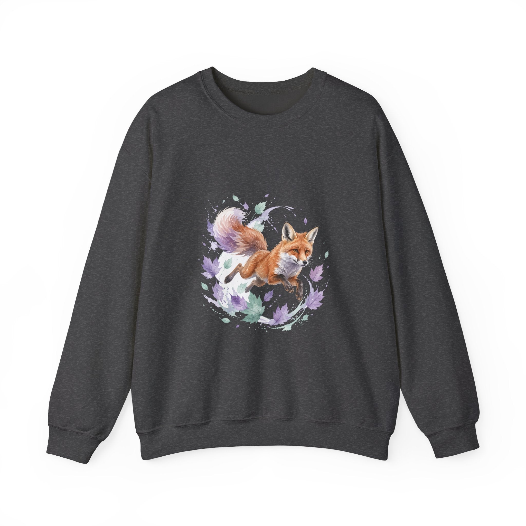Matching Couple Sweatshirt - Fox & Rabbit Matching Couple Crewneck Sweatshirt Watercolor Art His Hers Engagement Gift - Design A