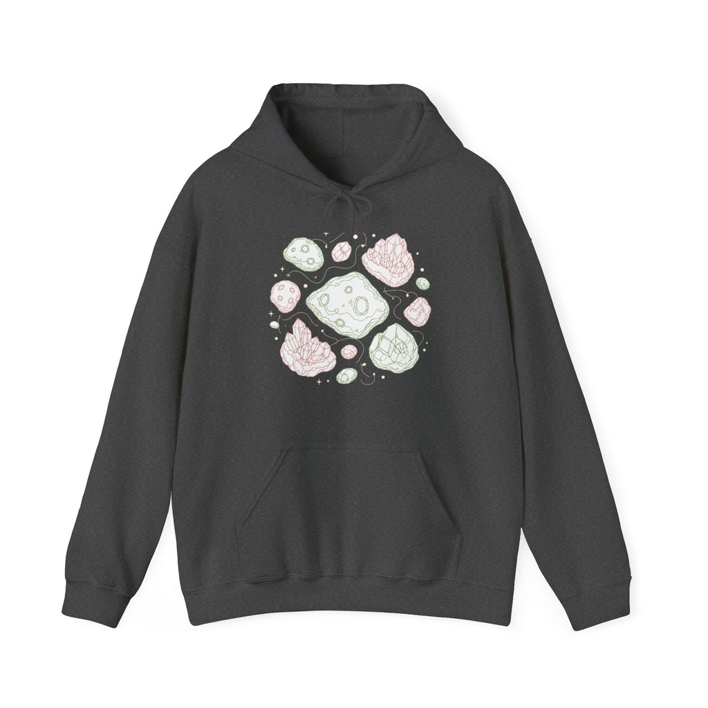 Matching Couple Sweatshirt - Comet & Asteroid Matching Couple Hooded Sweatshirt Minimalist Art His Hers Valentine Gift - Design B