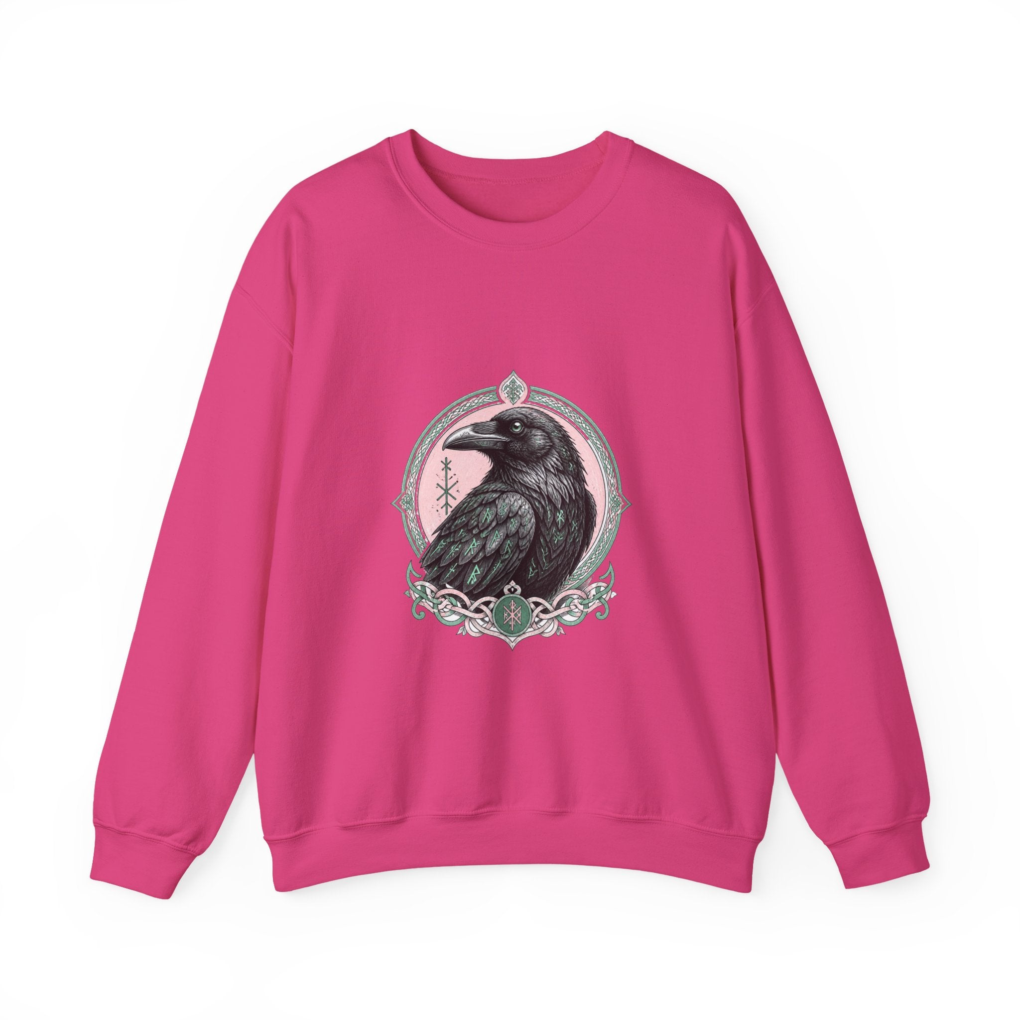 Matching Couple Sweatshirt - Huginn & Muninn Matching Couple Crewneck Sweatshirt Hand-Drawn Art His Hers Best Friend Gift - Design A