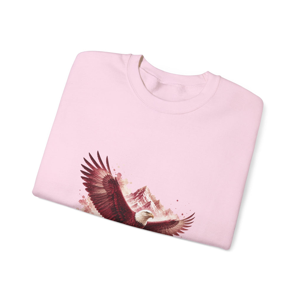 Matching Couple Sweatshirt - Eagle & Whale Matching Couple Crewneck Sweatshirt Watercolor Art His Hers Engagement Gift - Design A