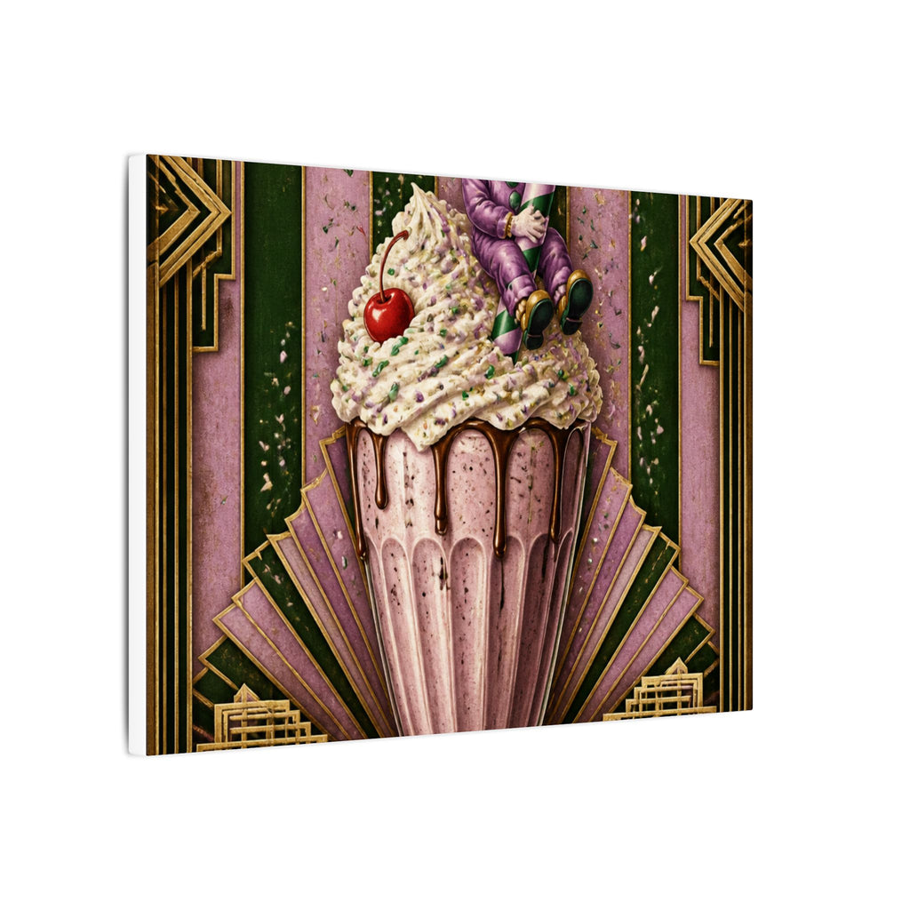 Milkshake Slide Clown Wall Art Canvas 16×20 Art Deco Entryway Decor Maximalist Print