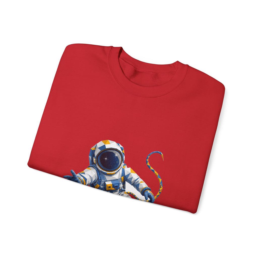 Matching Couple Sweatshirt - Astronaut & Planet Matching Couple Comfort Colors Crew Geometric Art His Hers Love Gift - Design A