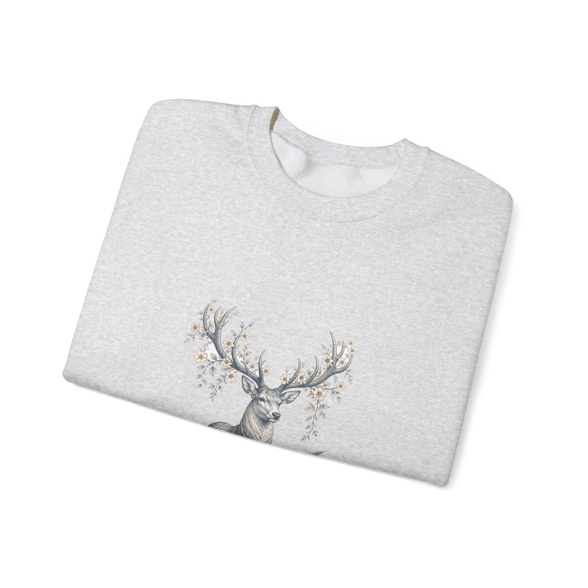 Matching Couple Sweatshirt - Bear & Deer Matching Couple Comfort Colors Crew Vintage Art His Hers Honeymoon Gift - Design B