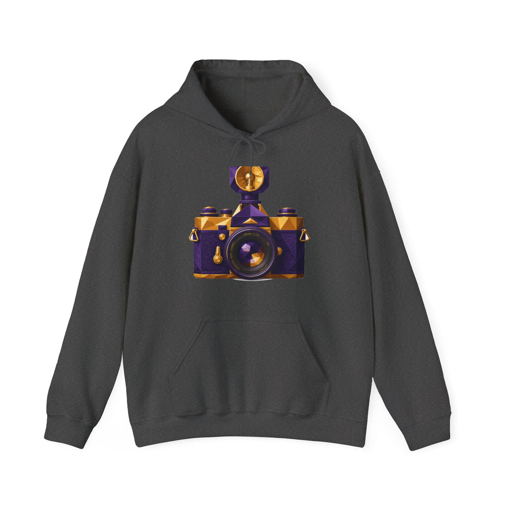 Matching Couple Sweatshirt - Camera & Film Matching Couple Hooded Sweatshirt Geometric Art His Hers Couple Gift - Design A