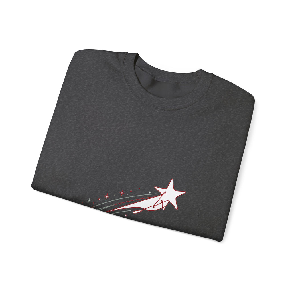 Matching Couple Sweatshirt - Shooting Star & North Star Matching Couple Crewneck Sweatshirt Minimalist Art His Hers Valentine Gift - Design A