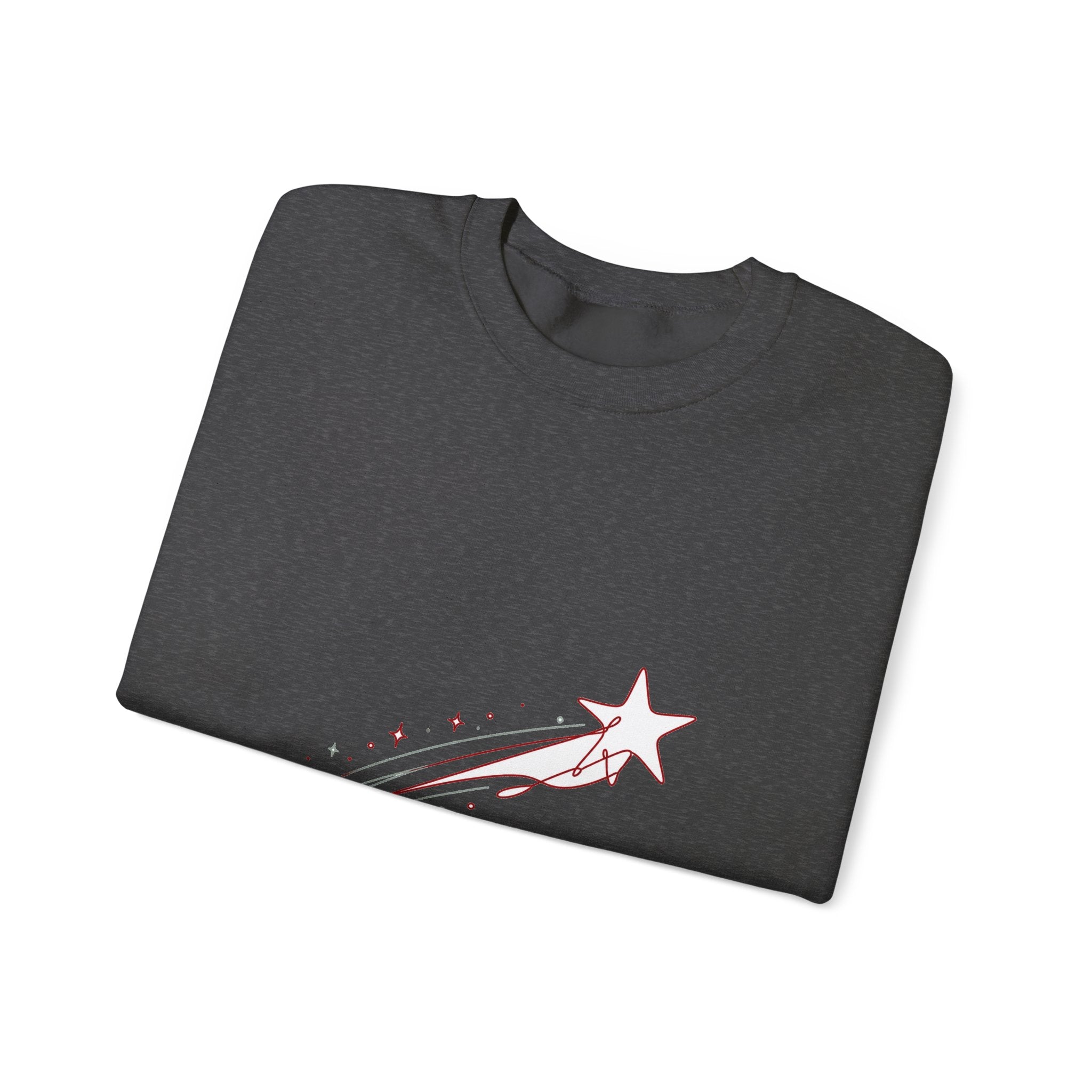 Matching Couple Sweatshirt - Shooting Star & North Star Matching Couple Crewneck Sweatshirt Minimalist Art His Hers Valentine Gift - Design A