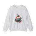 Matching Couple Sweatshirt - Coffee & Tea Matching Couple Comfort Colors Crew Watercolor Art His Hers Birthday Gift - Design A