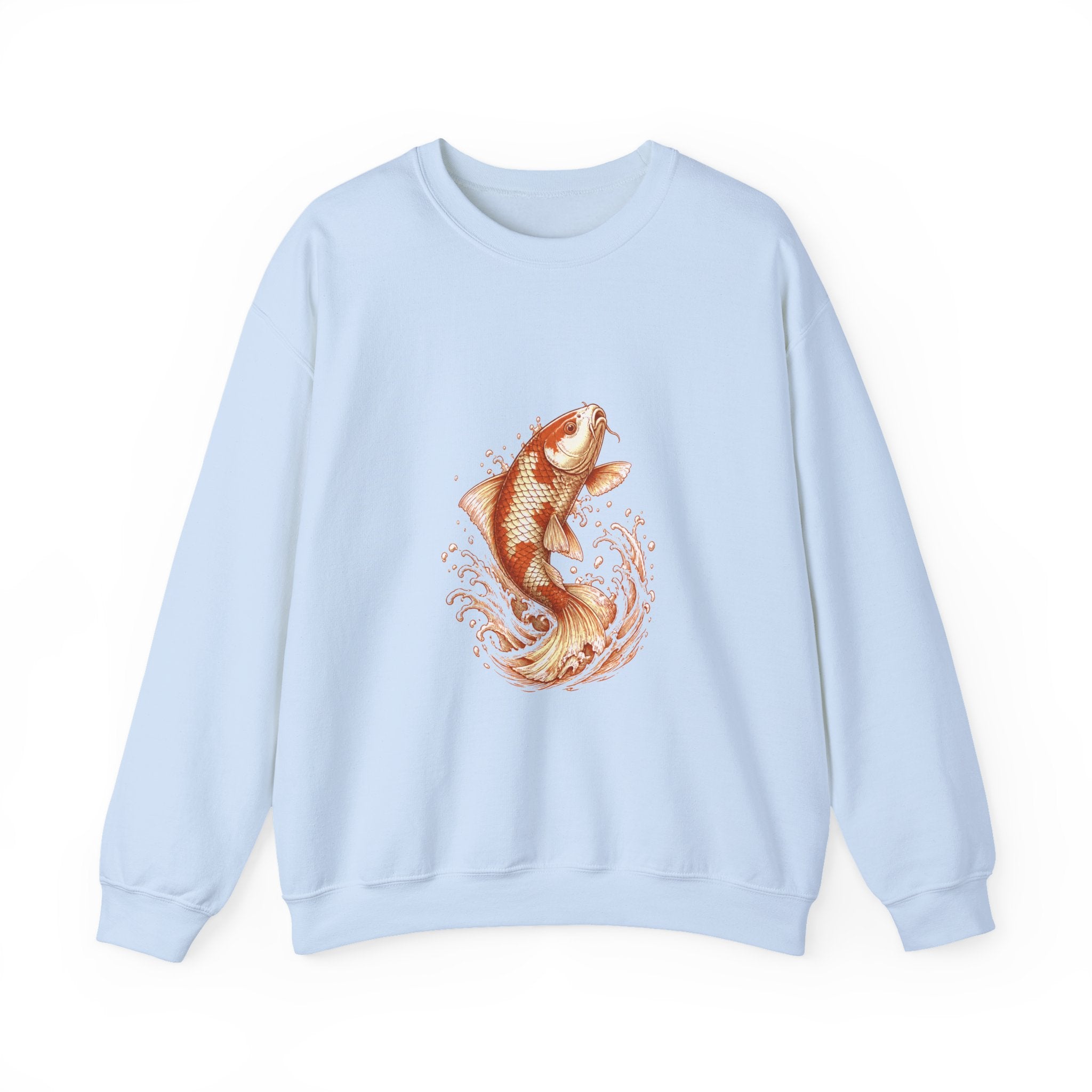 Matching Couple Sweatshirt - Koi Fish Yin Yang Matching Couple Comfort Colors Crew Hand-Drawn Art His Hers Anniversary Gift - Design A