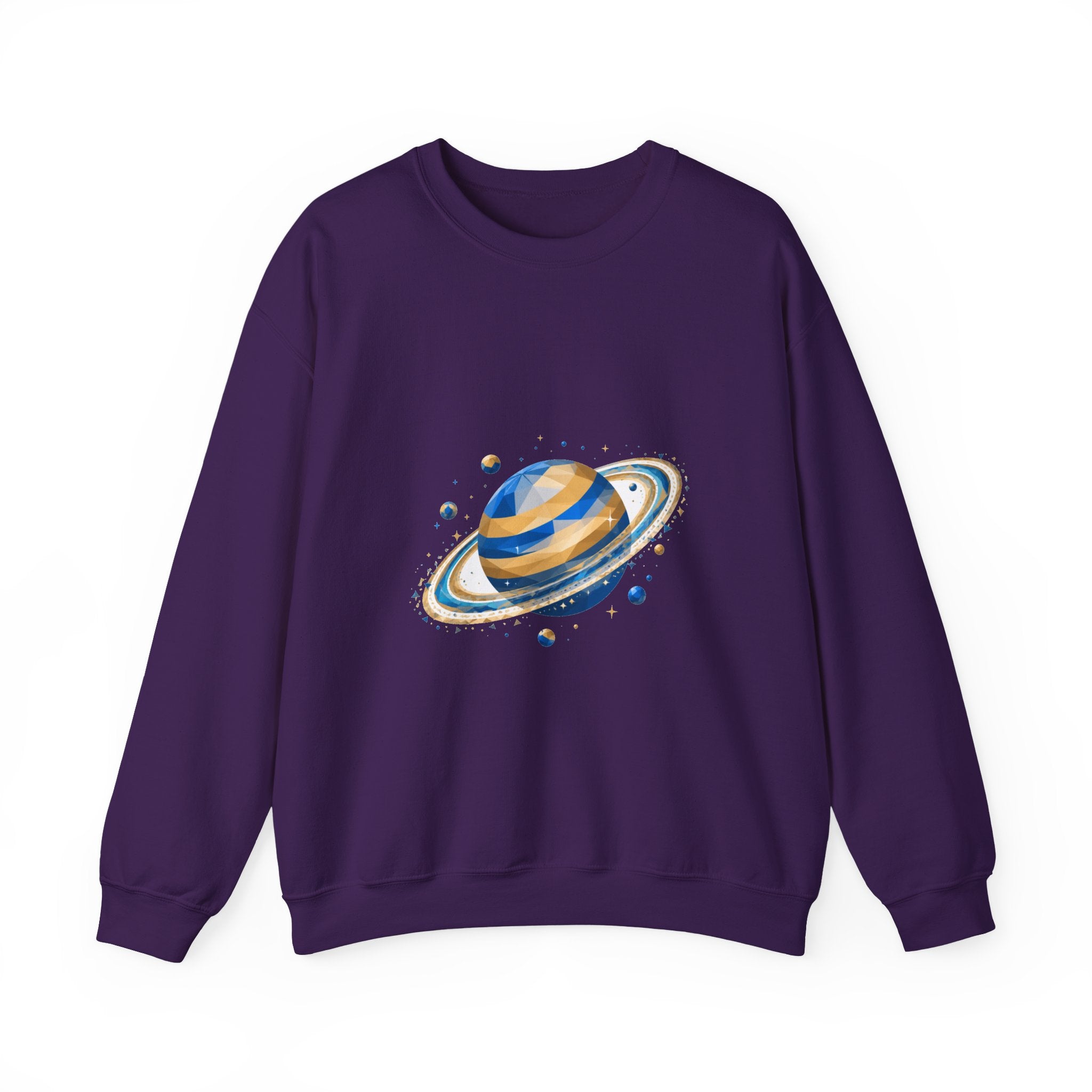 Matching Couple Sweatshirt - Astronaut & Planet Matching Couple Premium Fleece Sweatshirt Geometric Art His Hers Love Gift - Design B