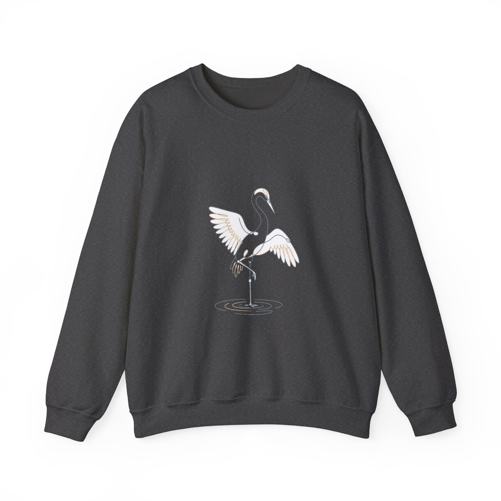 Matching Couple Sweatshirt - Tiger & Crane Matching Couple Crewneck Sweatshirt Minimalist Art His Hers Valentine Gift - Design B
