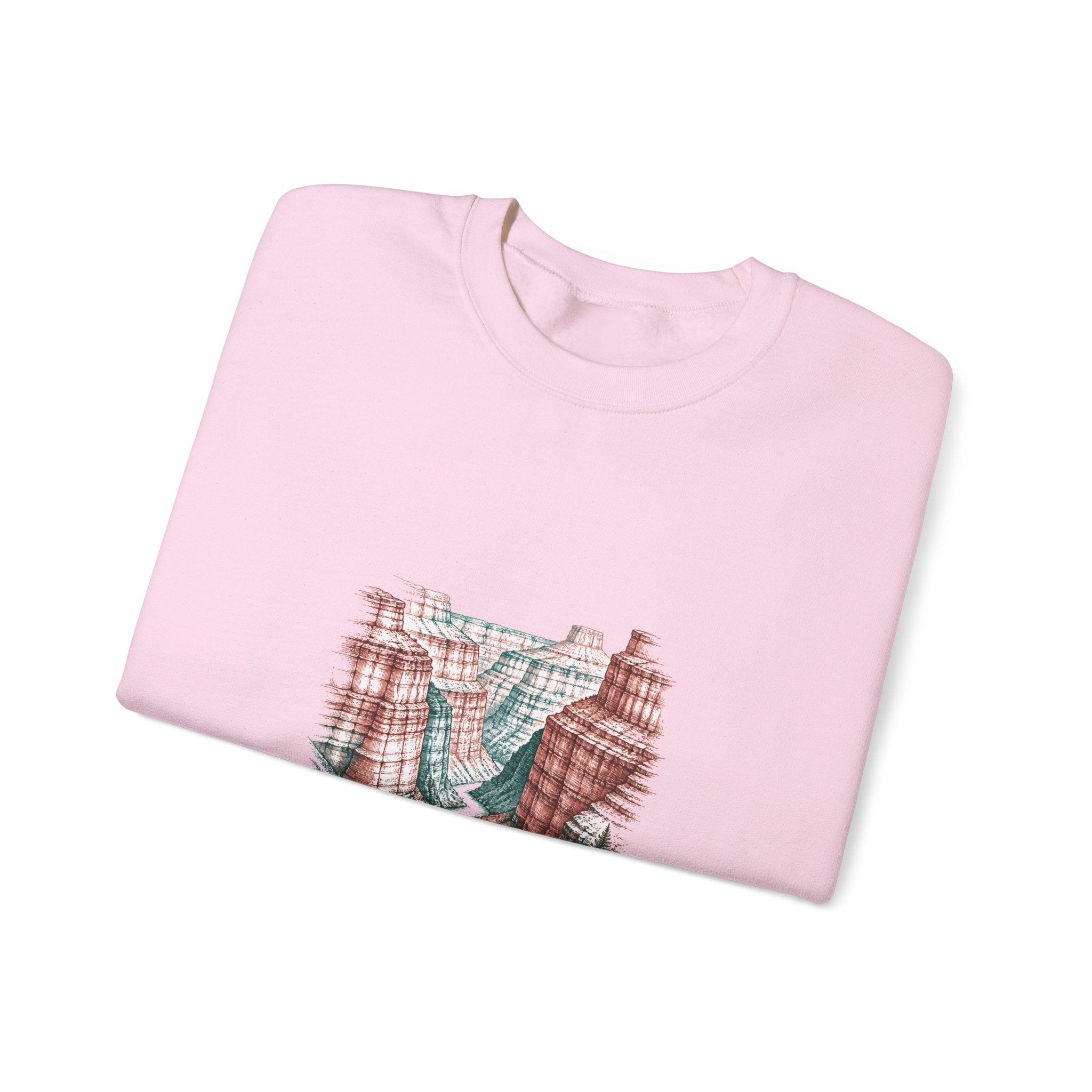 Matching Couple Sweatshirt - Lavender Fields & Canyon Matching Couple Crewneck Sweatshirt Hand-Drawn Art His Hers Best Friend Gift - Design B