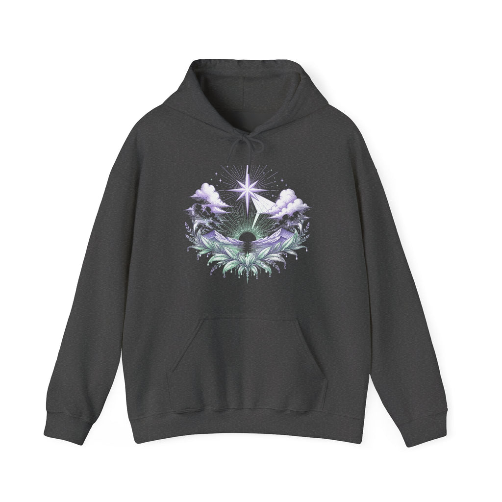 Matching Couple Sweatshirt - Evening & Morning Star Matching Couple Hooded Sweatshirt Hand-Drawn Art His Hers Best Friend Gift - Design B