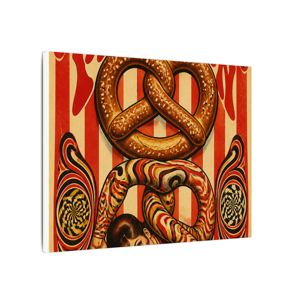 Pretzel Contortionist Wall Art Canvas 16×20 Psychedelic Cafe Decor Maximalist Print