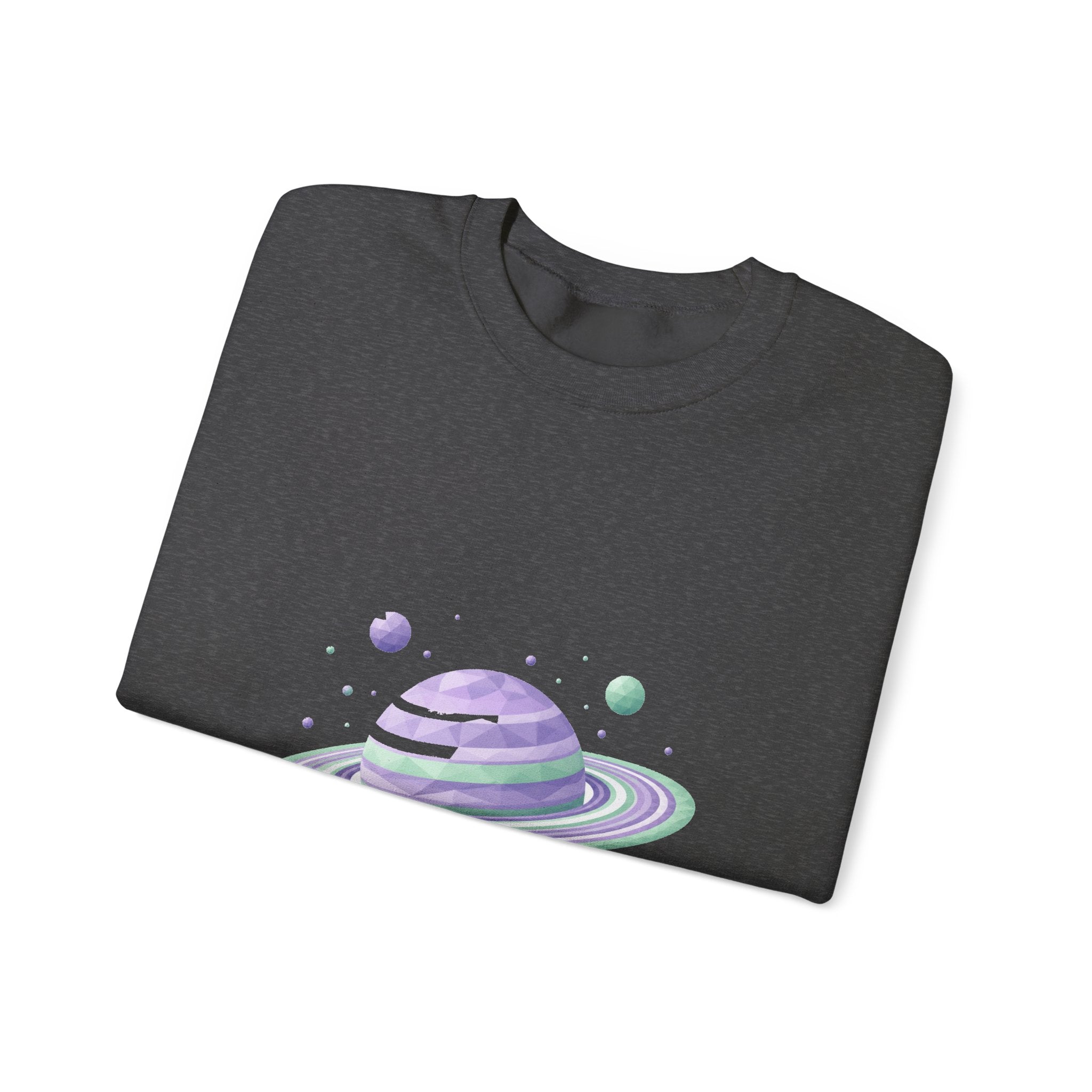 Matching Couple Sweatshirt - Saturn & Jupiter Matching Couple Crewneck Sweatshirt Geometric Art His Hers Couple Gift - Design A