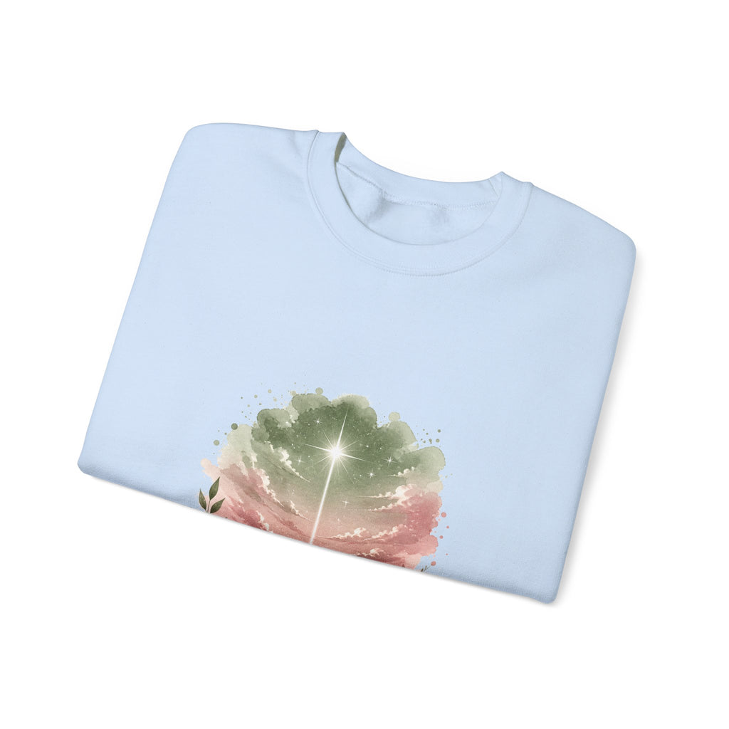 Matching Couple Sweatshirt - Evening & Morning Star Matching Couple Comfort Colors Crew Watercolor Art His Hers Birthday Gift - Design A