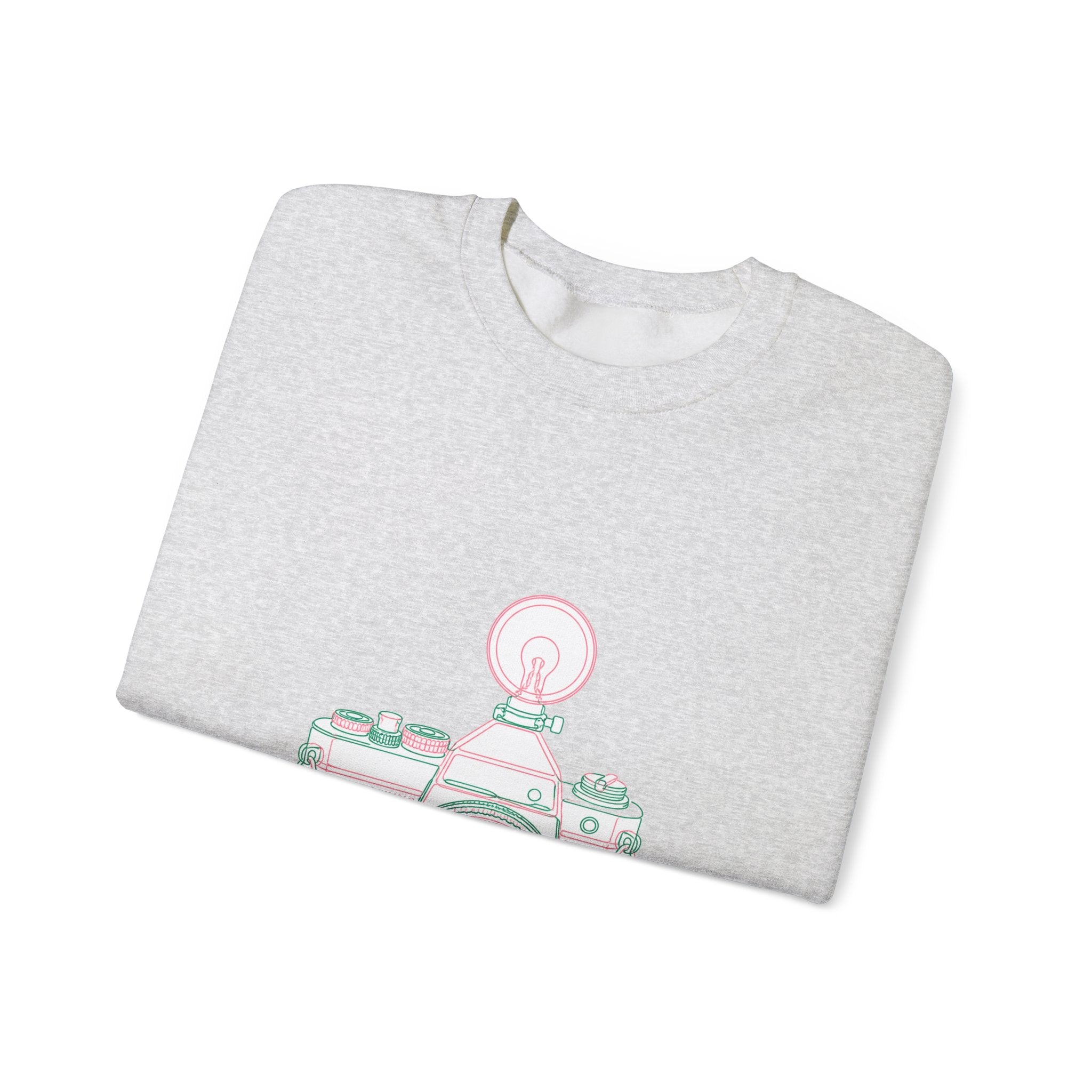 Matching Couple Sweatshirt - Camera & Film Matching Couple Crewneck Sweatshirt Minimalist Art His Hers Valentine Gift - Design A