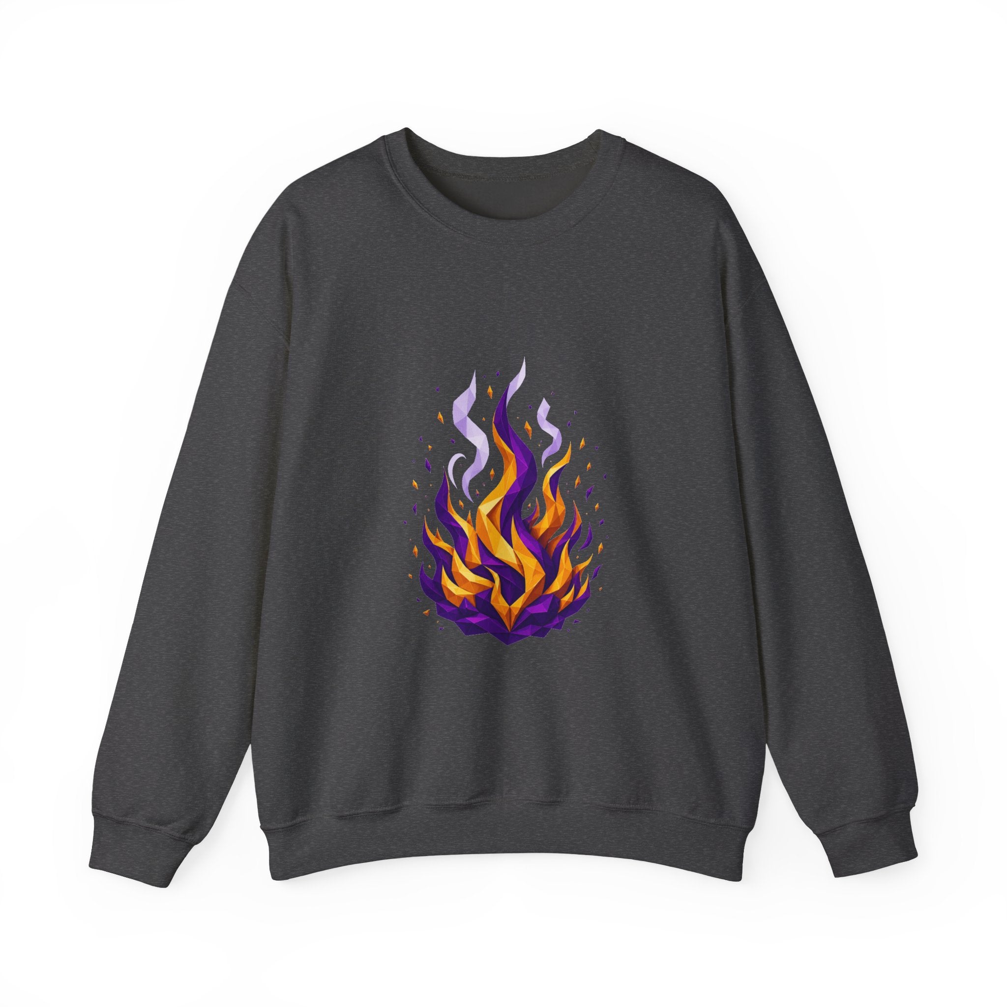 Matching Couple Sweatshirt - Wildfire & Waterfall Matching Couple Comfort Colors Crew Geometric Art His Hers Love Gift - Design A