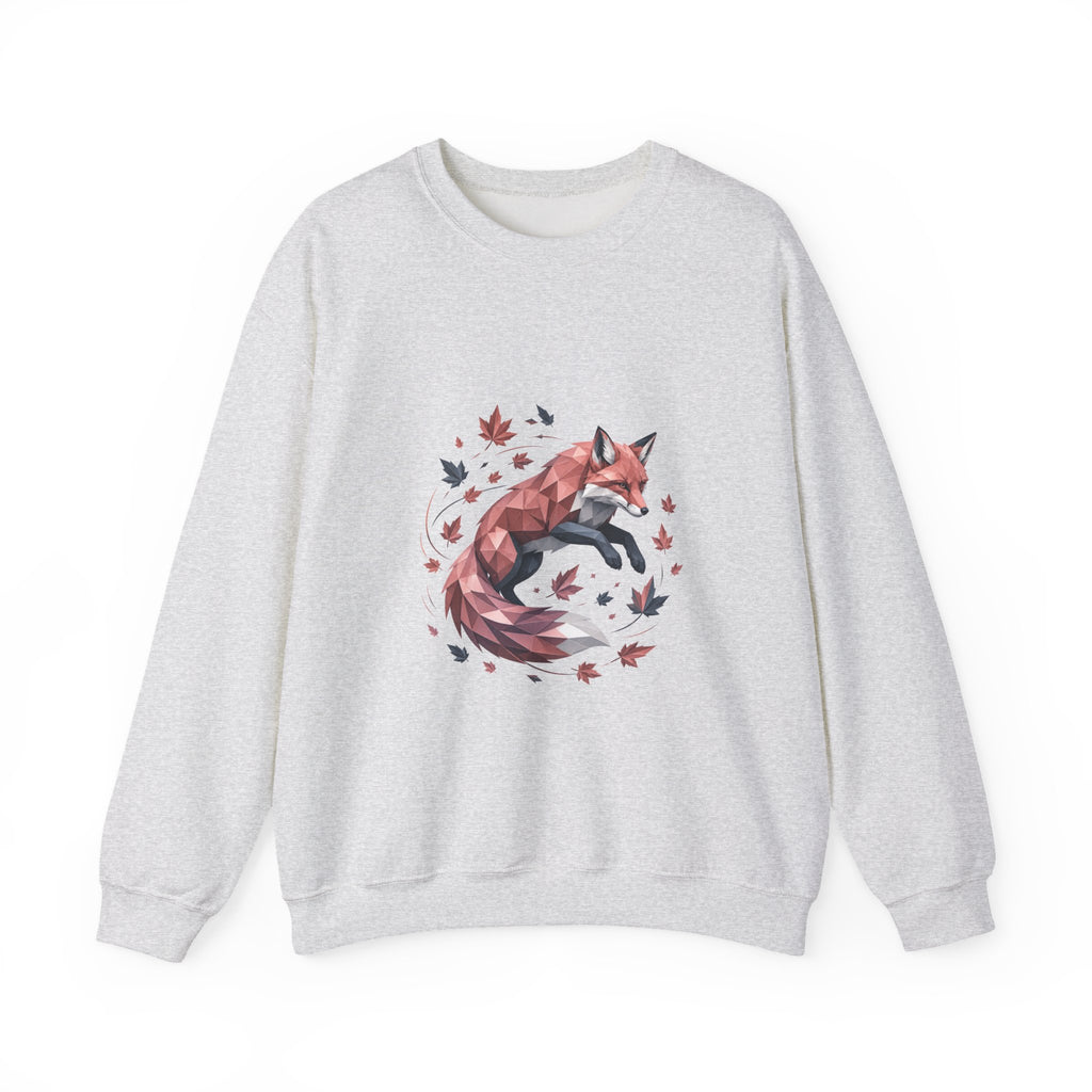 Matching Couple Sweatshirt - Fox & Rabbit Matching Couple Crewneck Sweatshirt Geometric Art His Hers Couple Gift - Design A