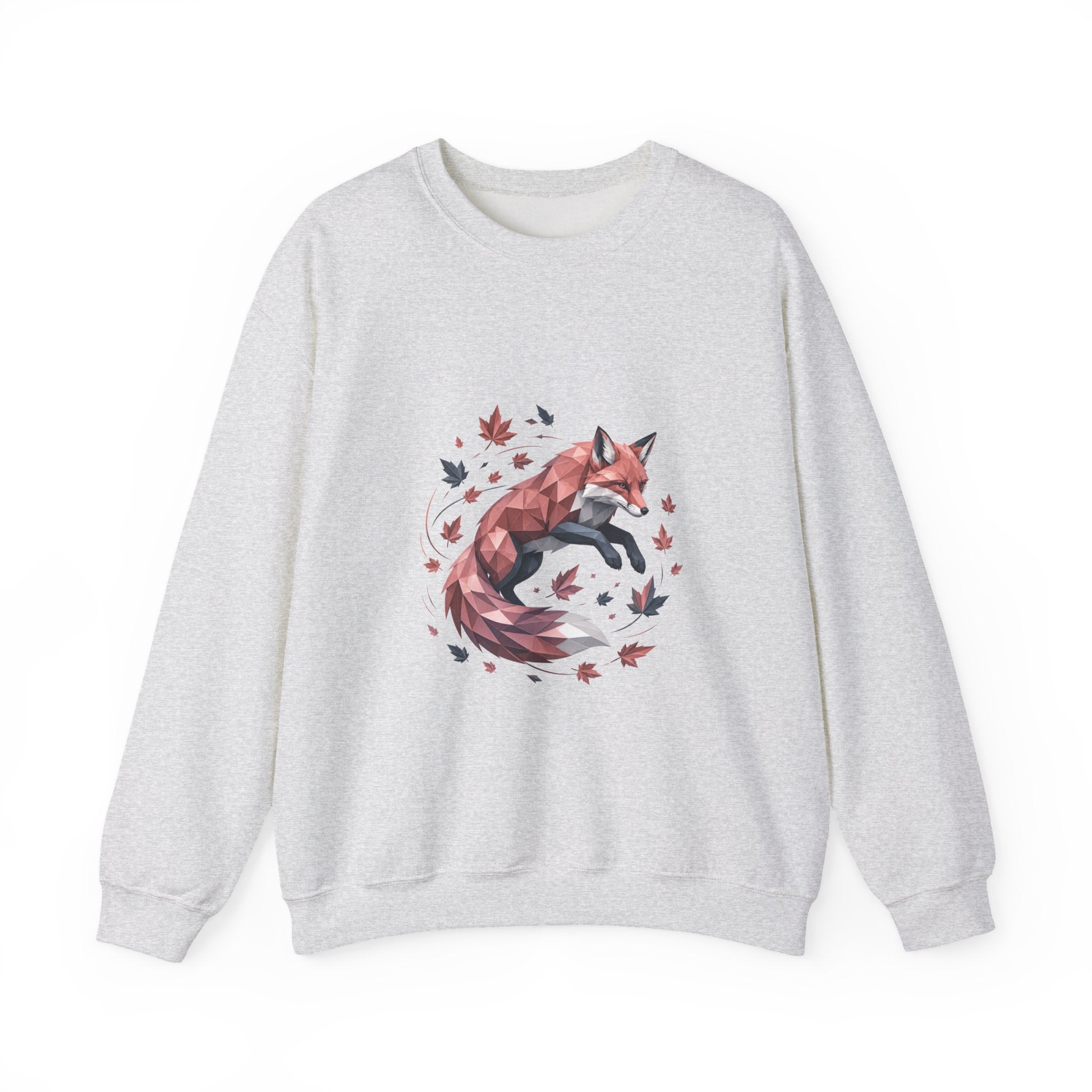 Matching Couple Sweatshirt - Fox & Rabbit Matching Couple Crewneck Sweatshirt Geometric Art His Hers Couple Gift - Design A