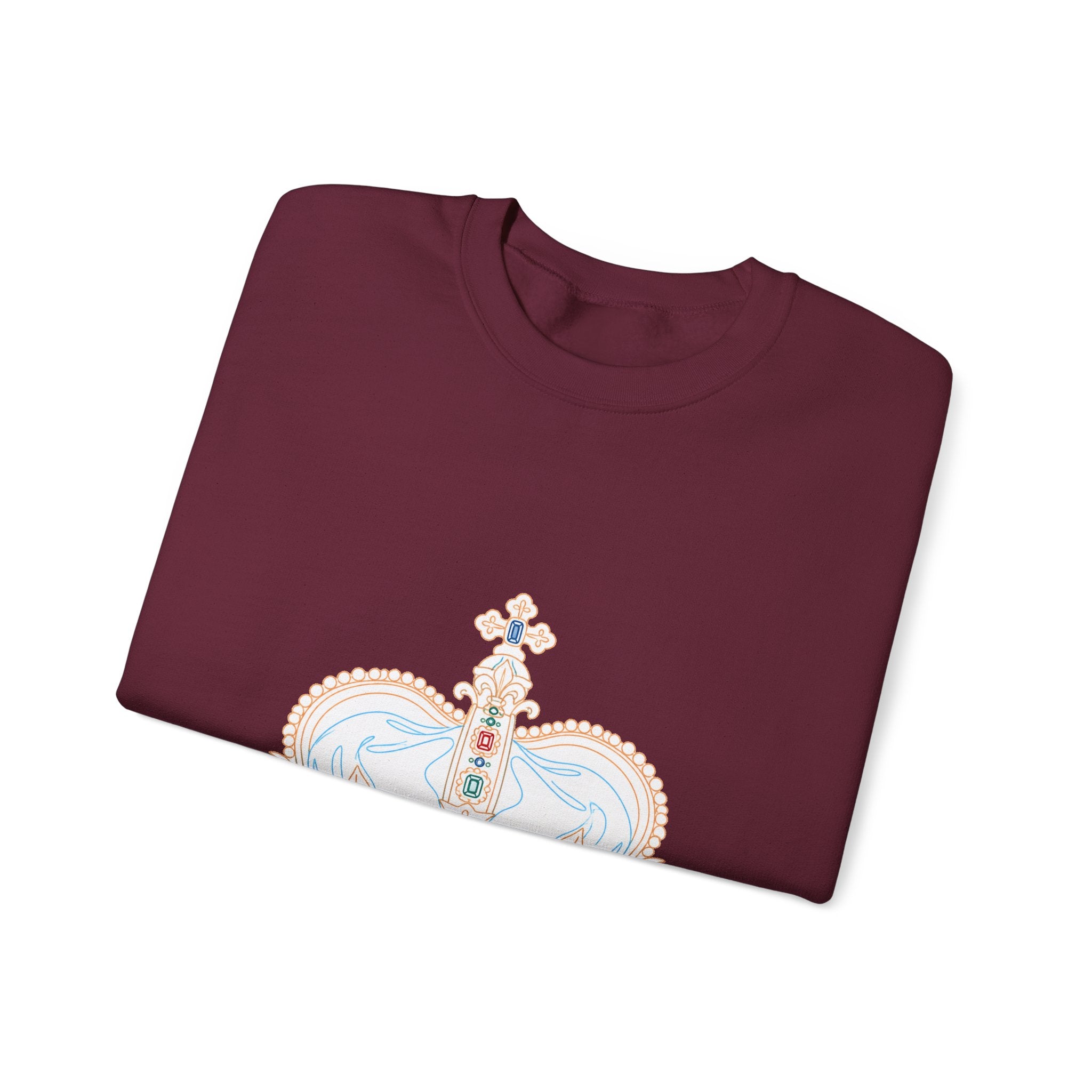 Matching Couple Sweatshirt - Crown & Shield Matching Couple Comfort Colors Crew Minimalist Art His Hers Christmas Gift - Design A