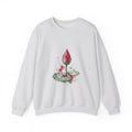 Matching Couple Sweatshirt - Open & Closed Lotus Matching Couple Crewneck Sweatshirt Watercolor Art His Hers Engagement Gift - Design B