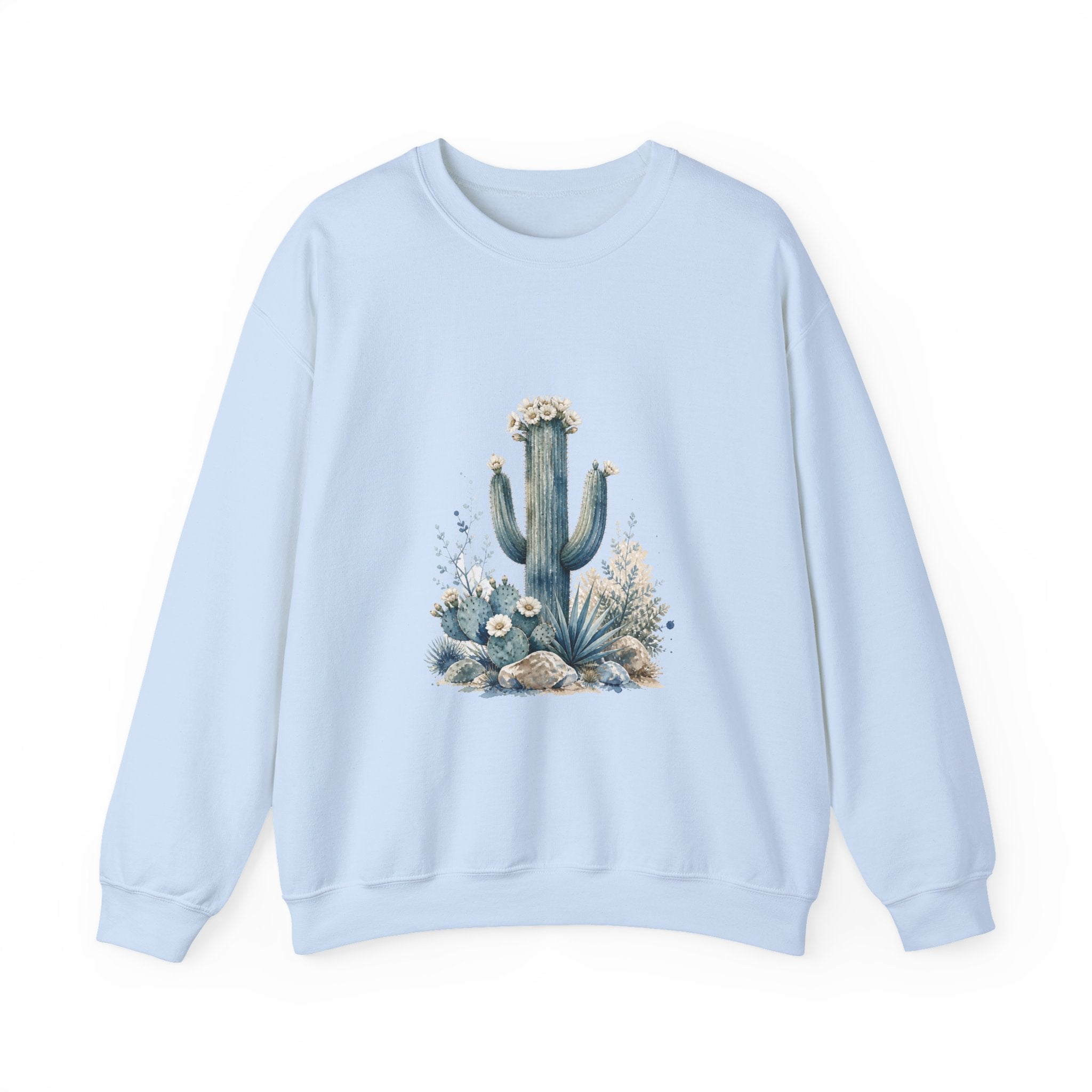 Matching Couple Sweatshirt - Desert & Rainforest Matching Couple Premium Fleece Sweatshirt Watercolor Art His Hers Birthday Gift - Design A
