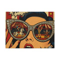Sunglasses Circus Ring Wall Art Canvas 16×20 Pop Art Living Room Decor Maximalist Print