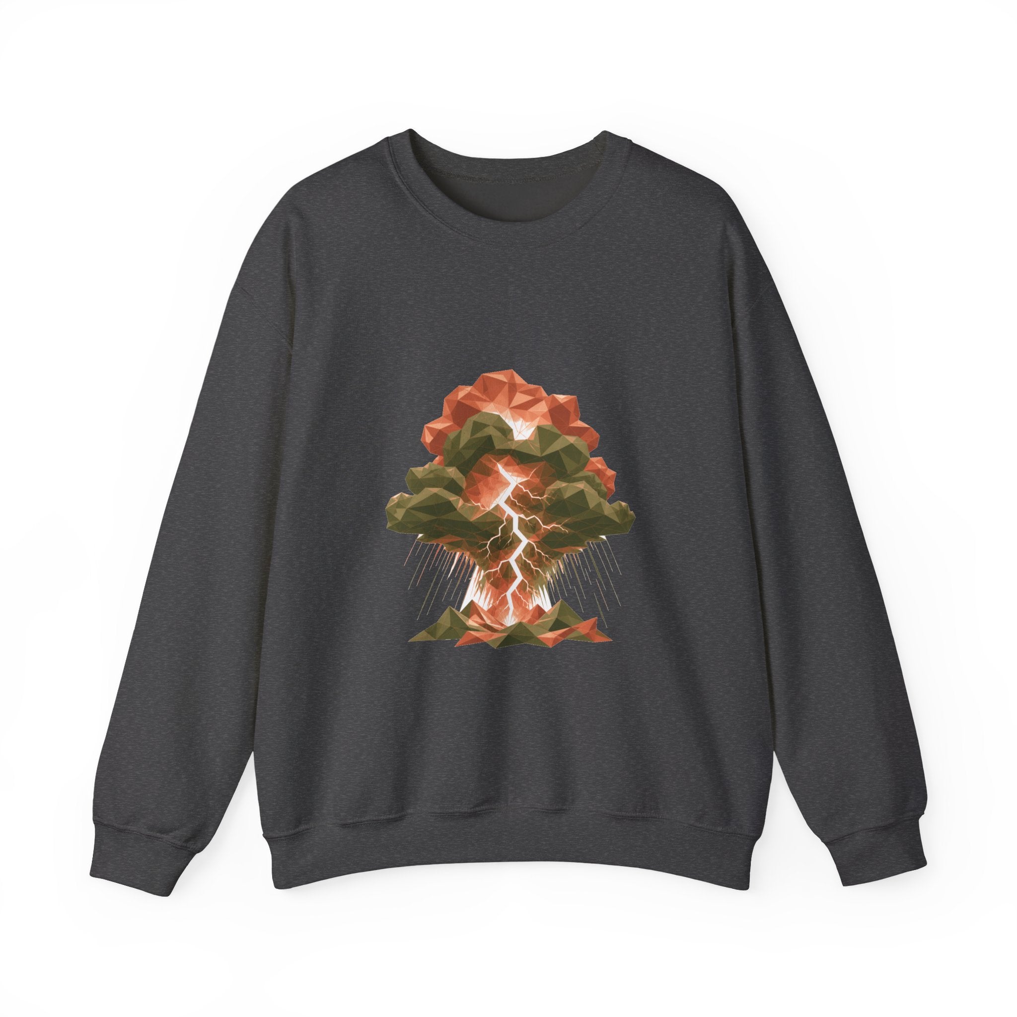Matching Couple Sweatshirt - Storm & Rainbow Matching Couple Premium Fleece Sweatshirt Geometric Art His Hers Love Gift - Design A