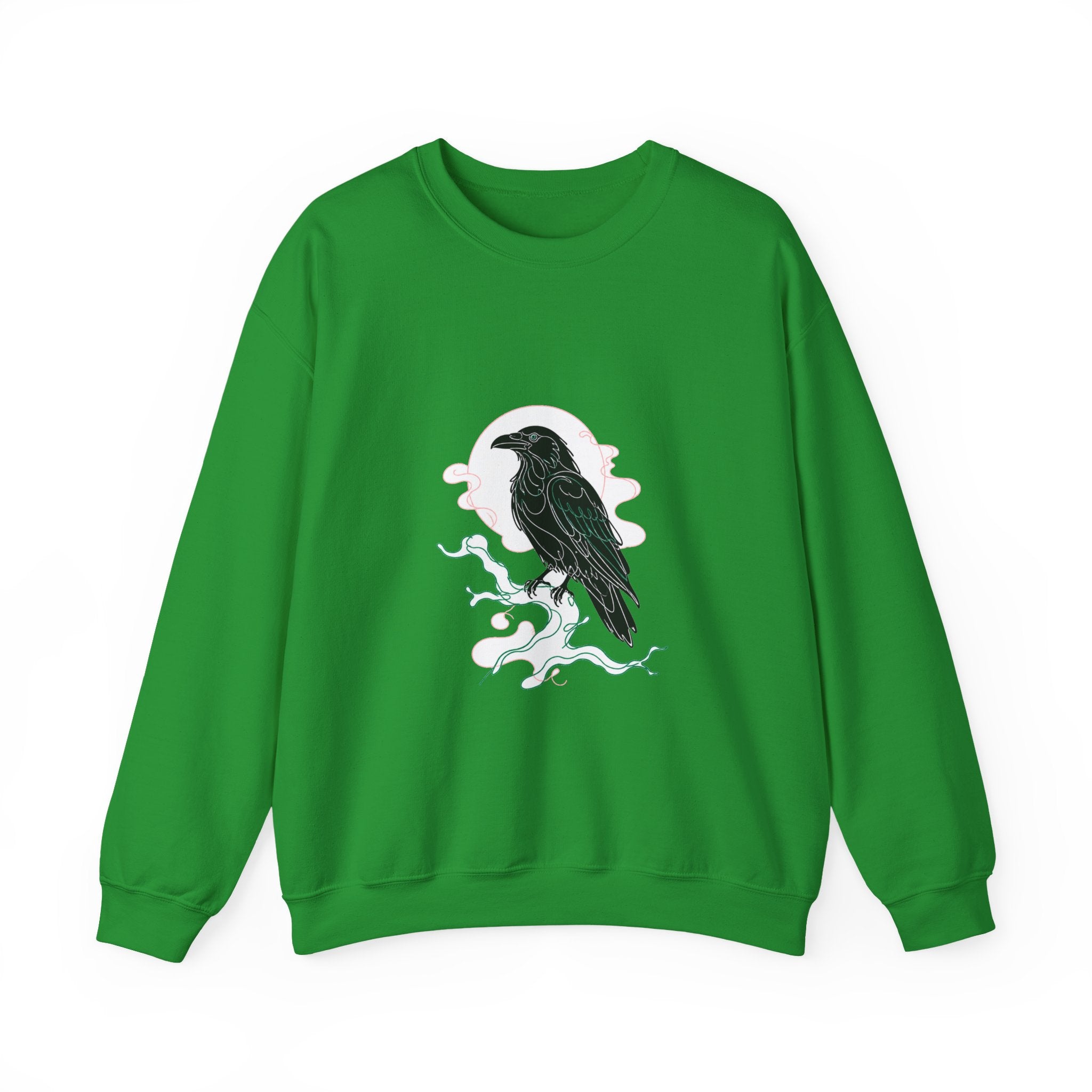 Matching Couple Sweatshirt - Raven & Swan Matching Couple Crewneck Sweatshirt Minimalist Art His Hers Valentine Gift - Design A