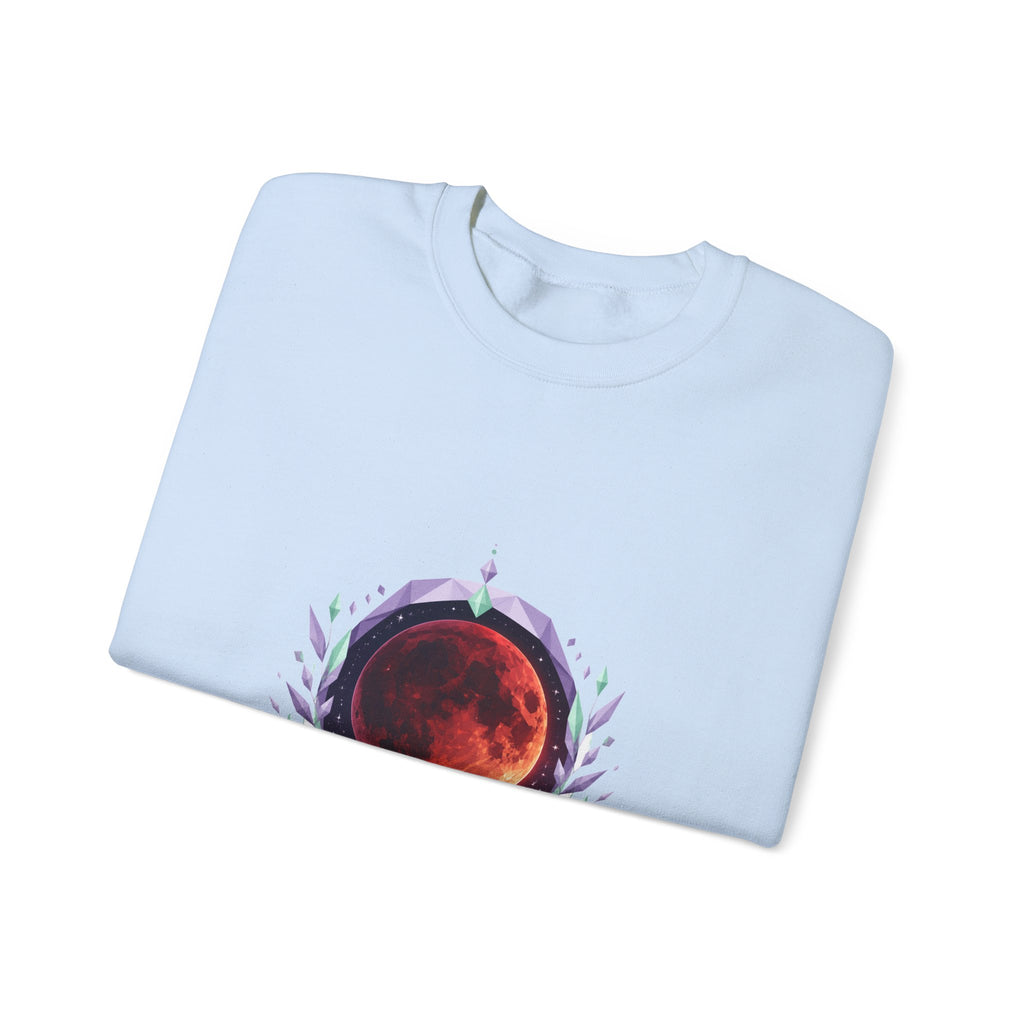 Matching Couple Sweatshirt - Solar & Lunar Eclipse Matching Couple Comfort Colors Crew Geometric Art His Hers Love Gift - Design B