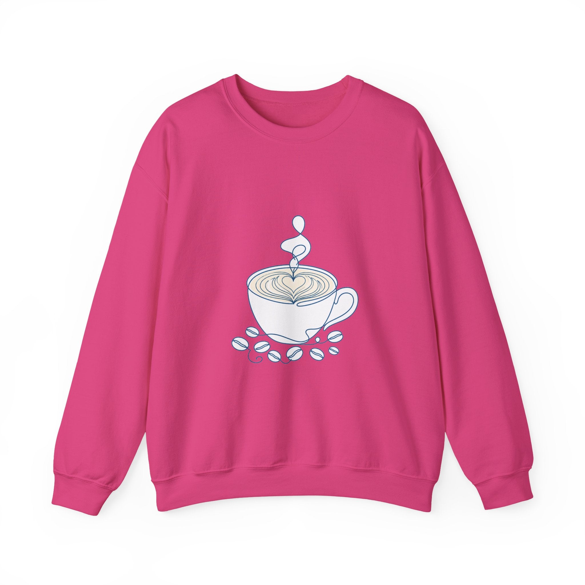 Matching Couple Sweatshirt - Coffee & Tea Matching Couple Premium Fleece Sweatshirt Minimalist Art His Hers Christmas Gift - Design A
