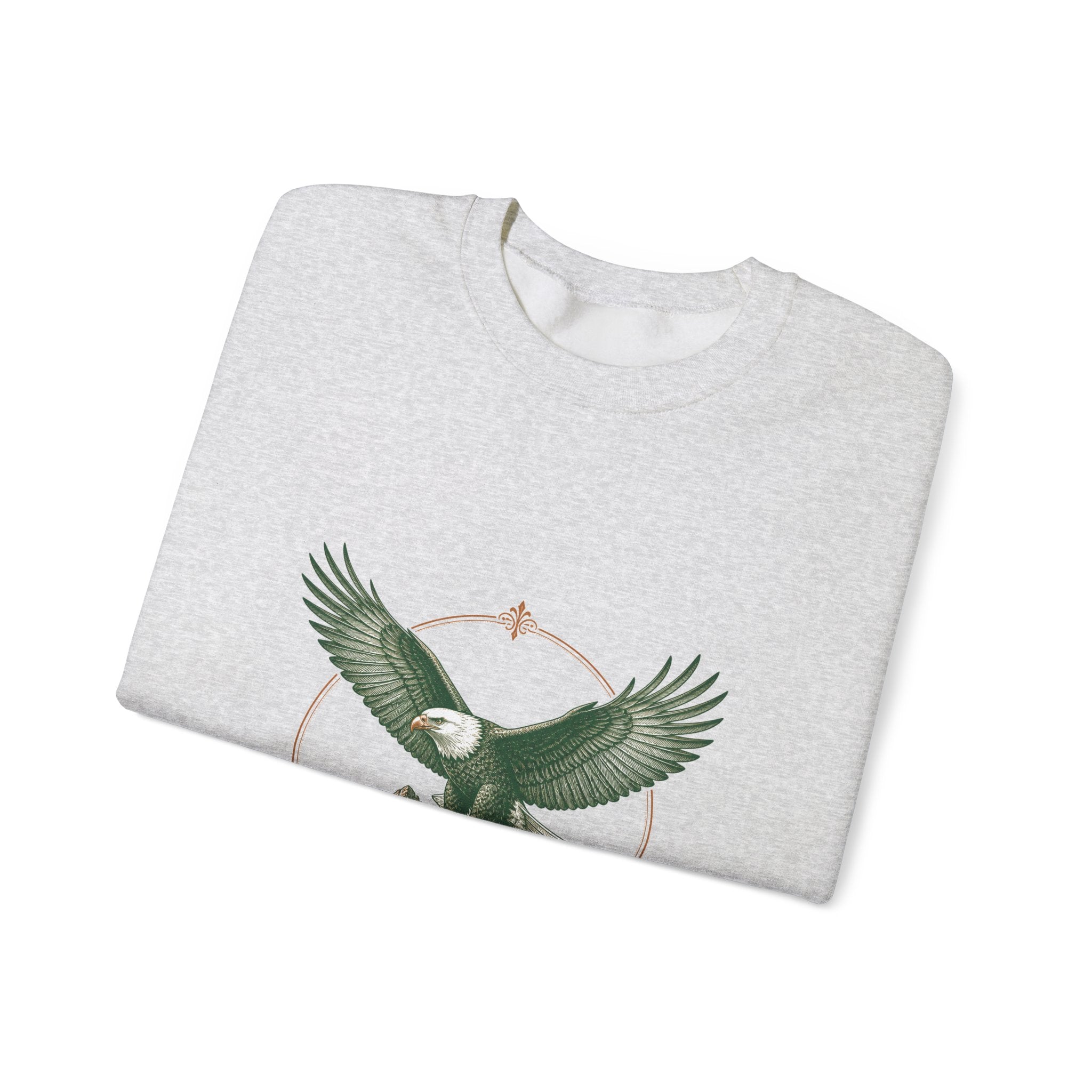 Matching Couple Sweatshirt - Eagle & Whale Matching Couple Premium Fleece Sweatshirt Vintage Art His Hers Honeymoon Gift - Design A