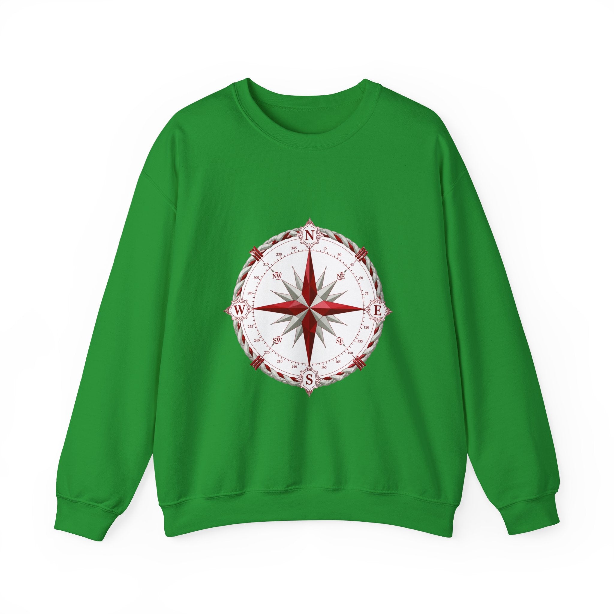 Matching Couple Sweatshirt - Compass North & South Matching Couple Crewneck Sweatshirt Geometric Art His Hers Couple Gift - Design A