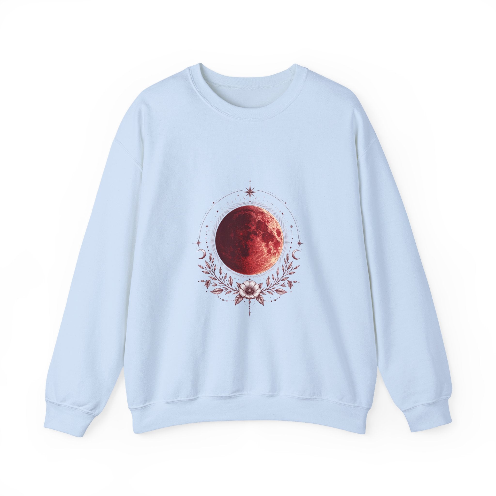 Matching Couple Sweatshirt - Solar & Lunar Eclipse Matching Couple Premium Fleece Sweatshirt Vintage Art His Hers Honeymoon Gift - Design B