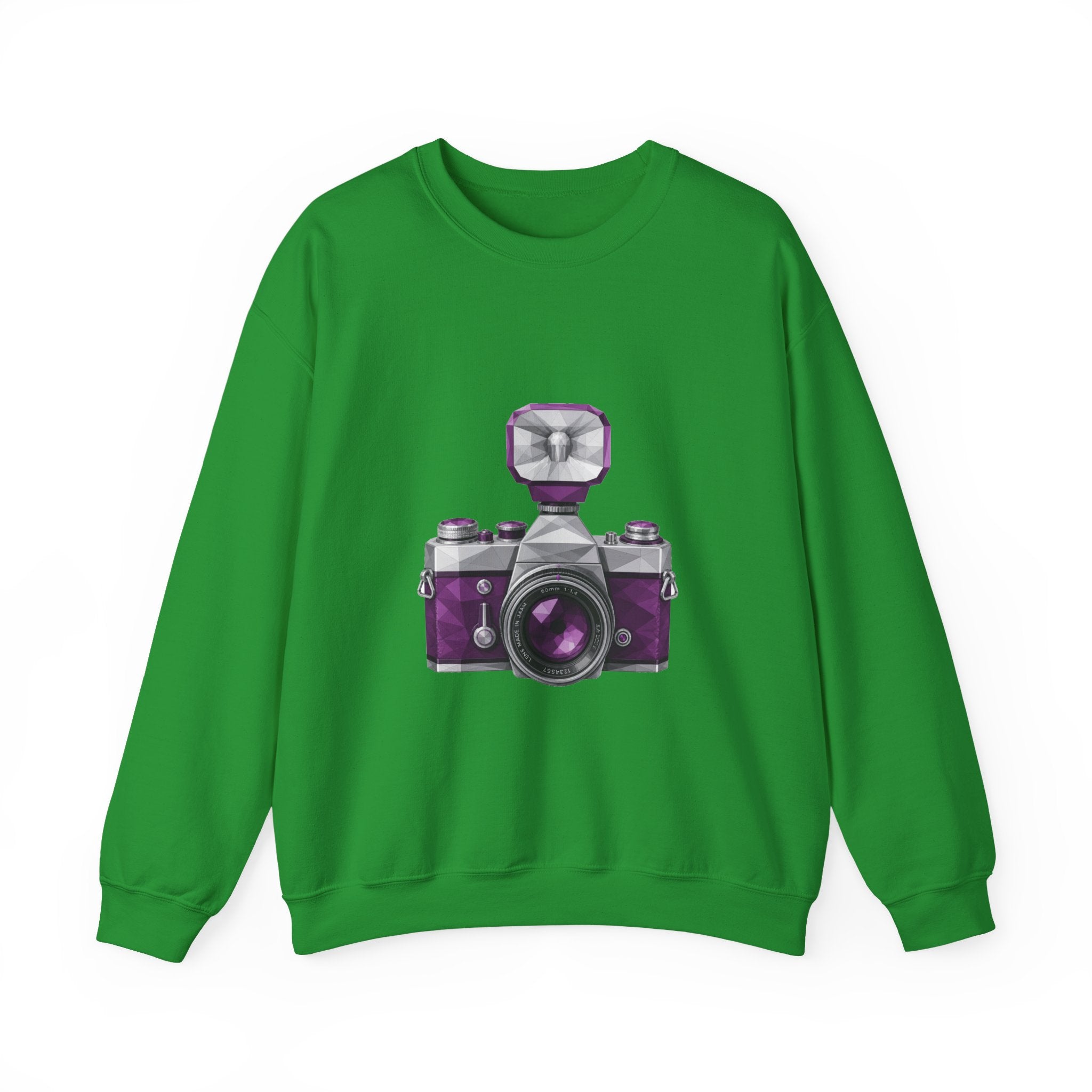 Matching Couple Sweatshirt - Camera & Film Matching Couple Premium Fleece Sweatshirt Geometric Art His Hers Love Gift - Design A