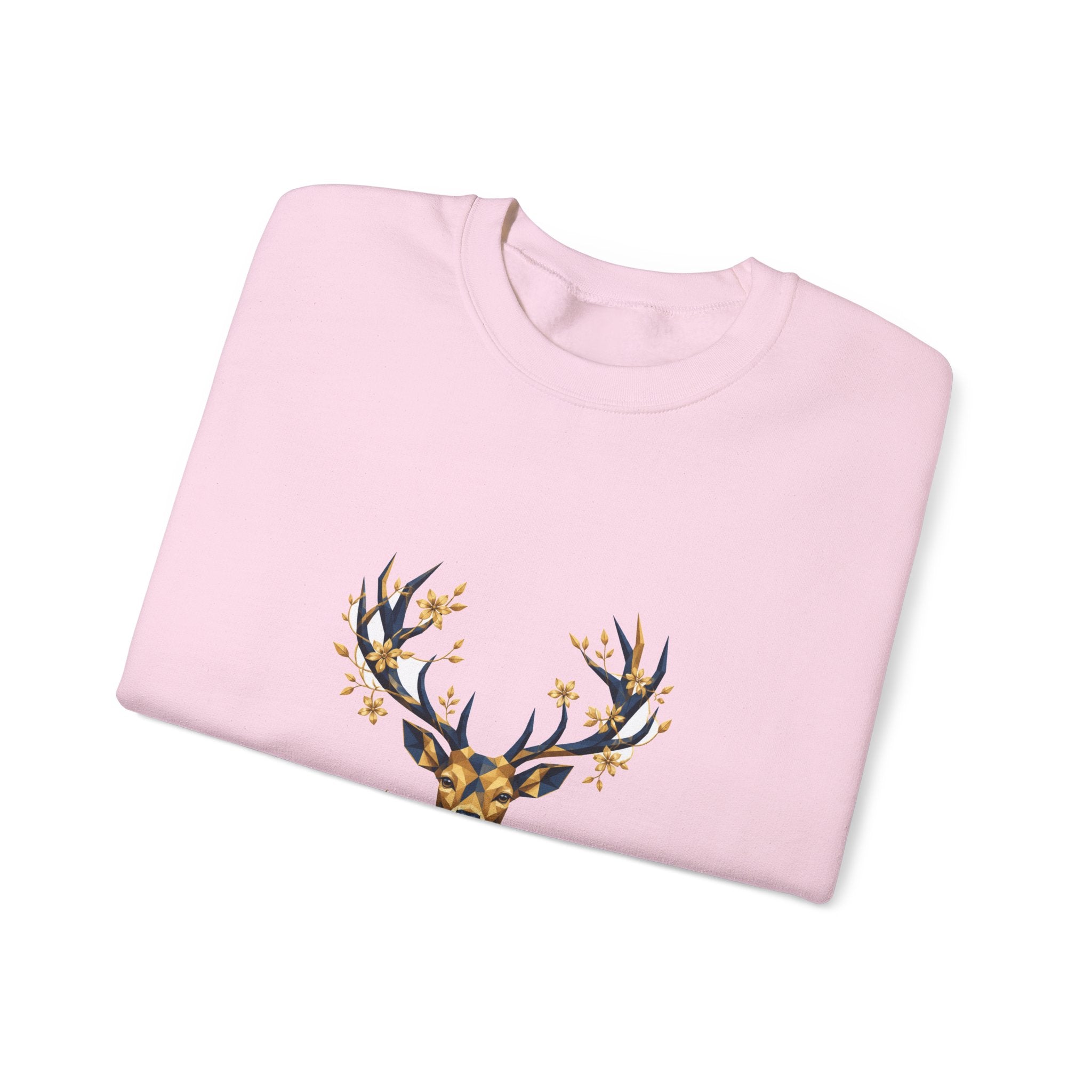 Matching Couple Sweatshirt - Bear & Deer Matching Couple Comfort Colors Crew Geometric Art His Hers Love Gift - Design B