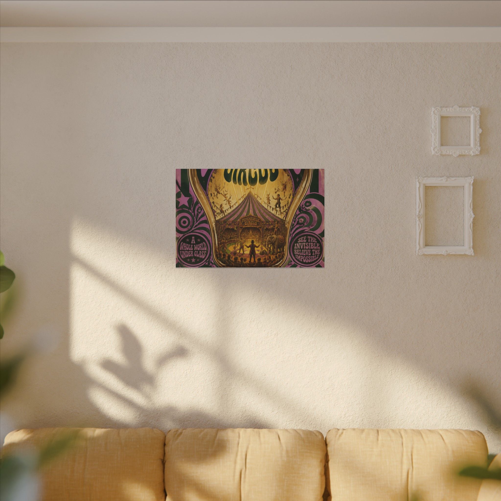 Light Bulb Circus Wall Art Canvas 16×20 Psychedelic Cafe Decor Maximalist Print