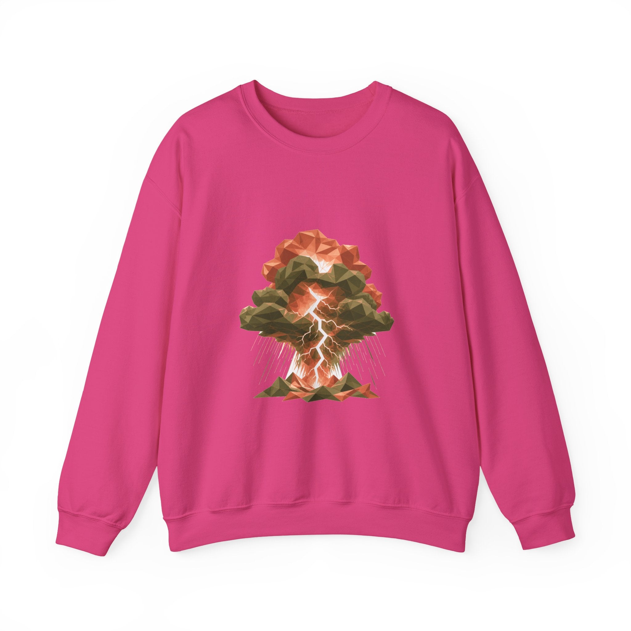 Matching Couple Sweatshirt - Storm & Rainbow Matching Couple Premium Fleece Sweatshirt Geometric Art His Hers Love Gift - Design A