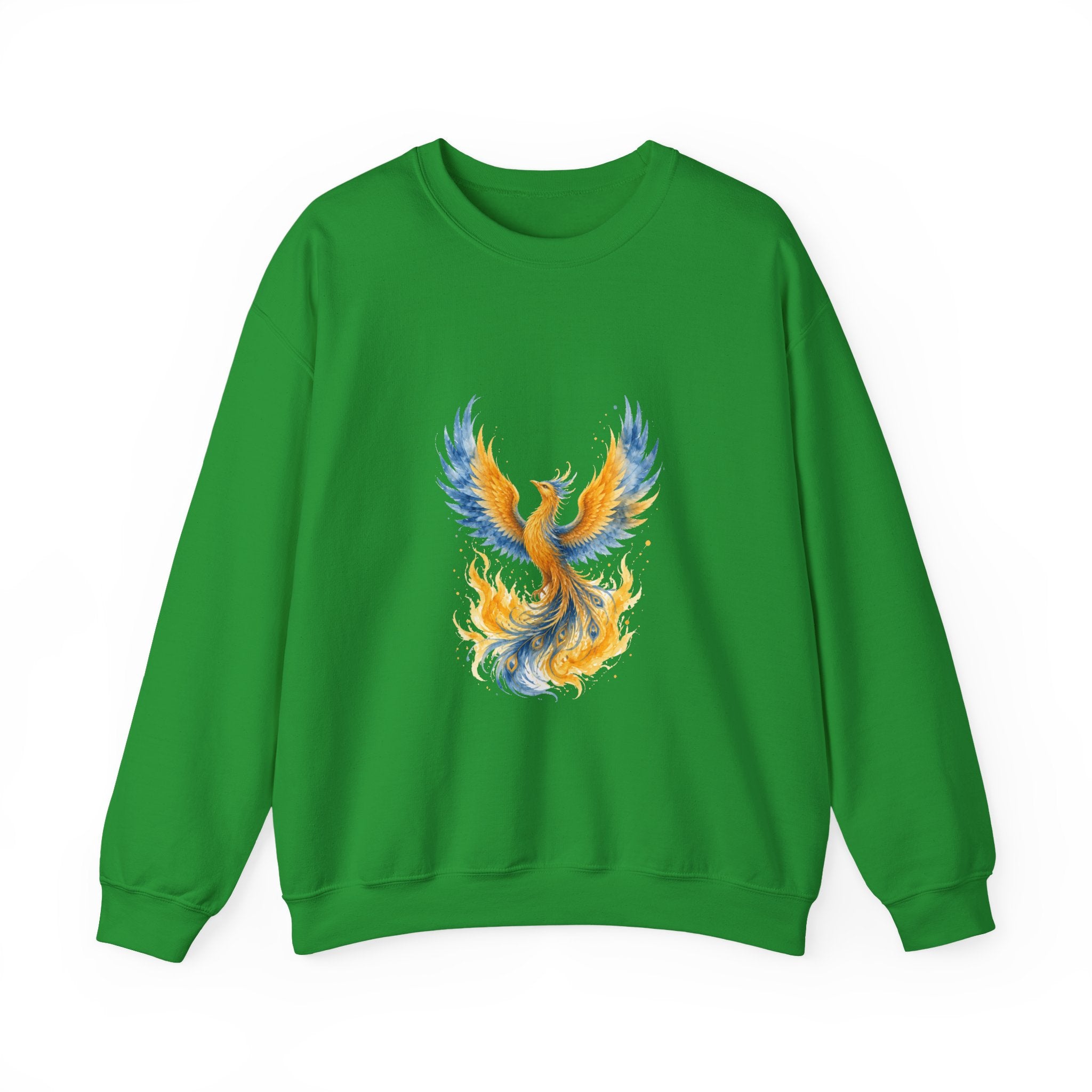 Matching Couple Sweatshirt - Dragon & Phoenix Matching Couple Comfort Colors Crew Watercolor Art His Hers Birthday Gift - Design B
