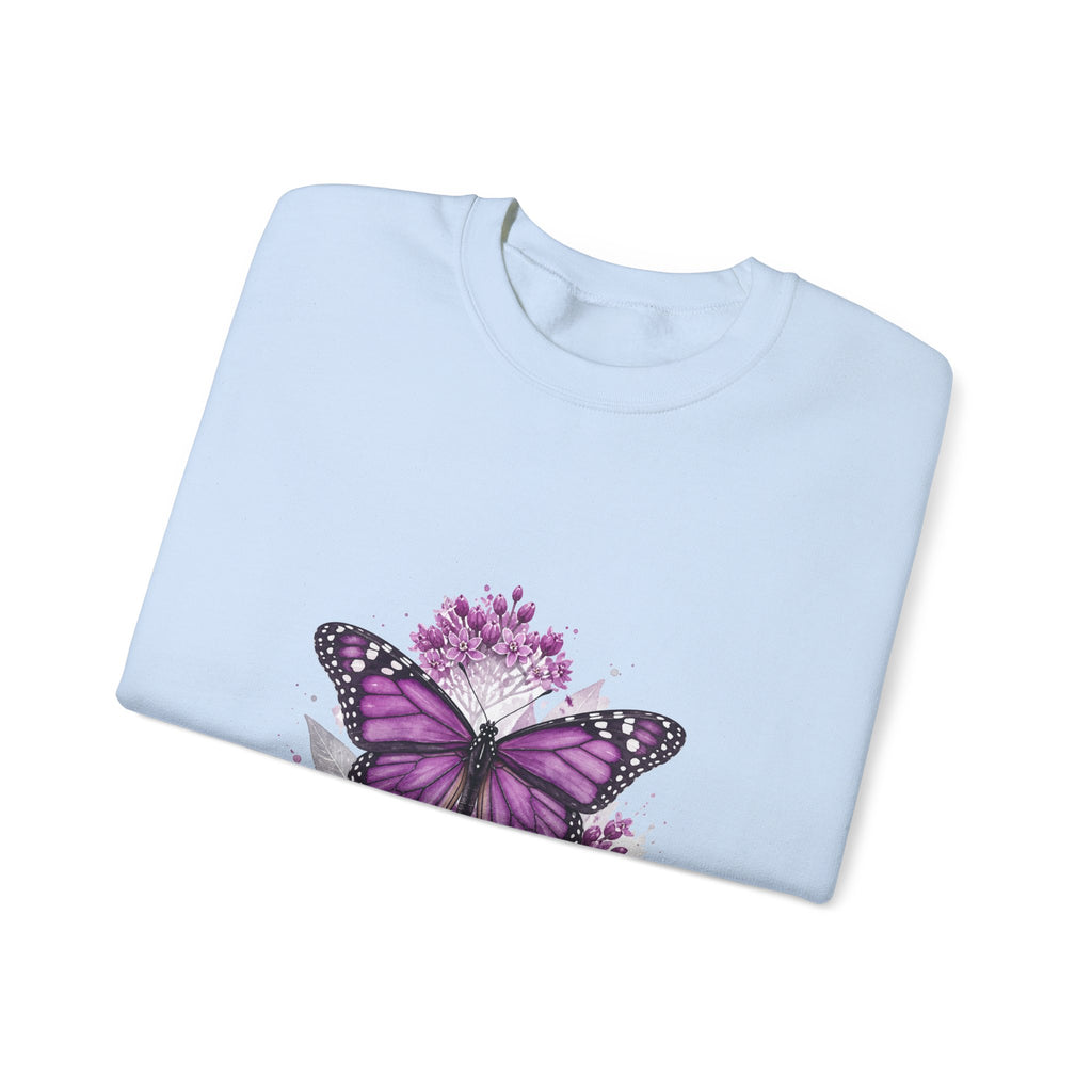 Matching Couple Sweatshirt - Butterfly & Moth Matching Couple Premium Fleece Sweatshirt Watercolor Art His Hers Birthday Gift - Design A