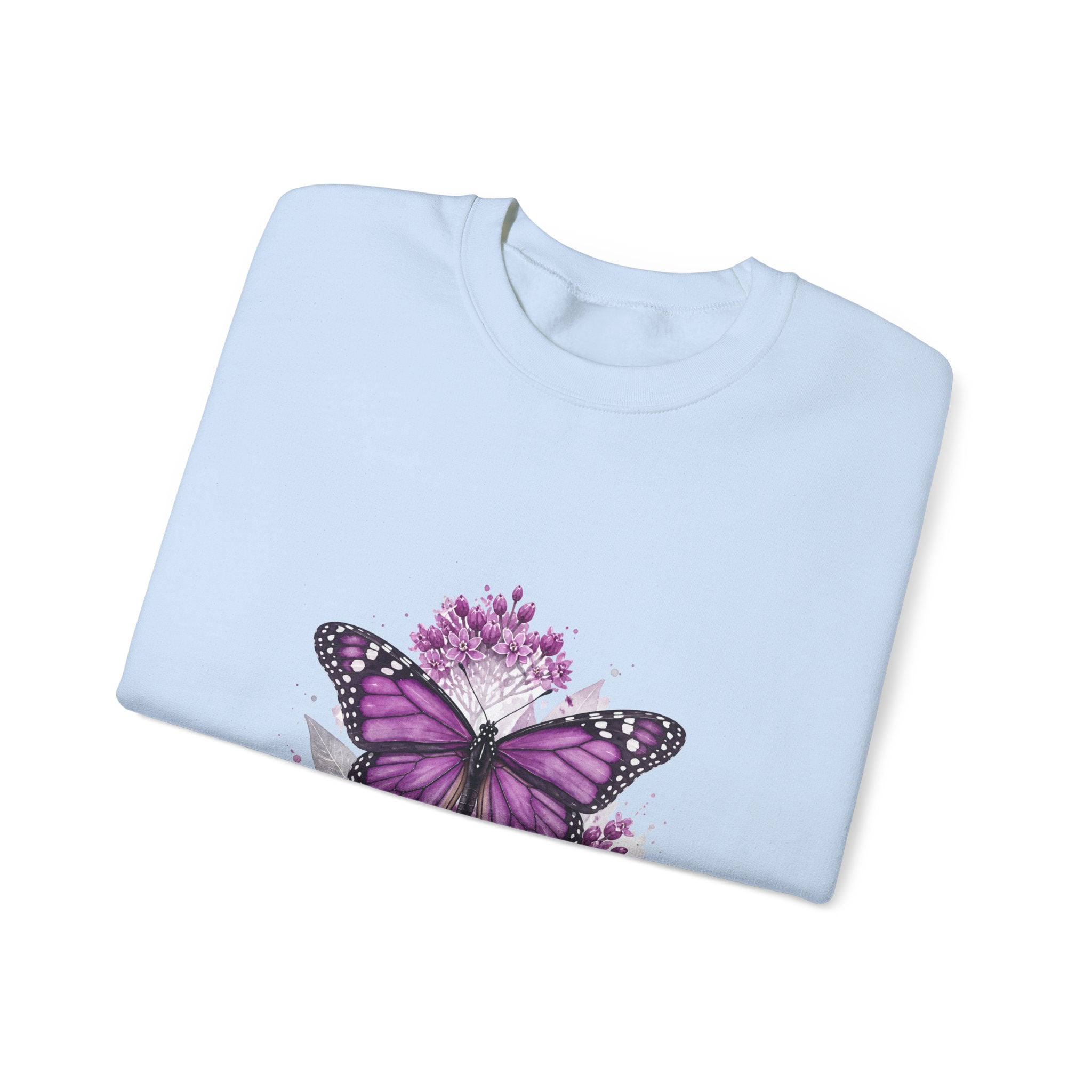 Matching Couple Sweatshirt - Butterfly & Moth Matching Couple Premium Fleece Sweatshirt Watercolor Art His Hers Birthday Gift - Design A