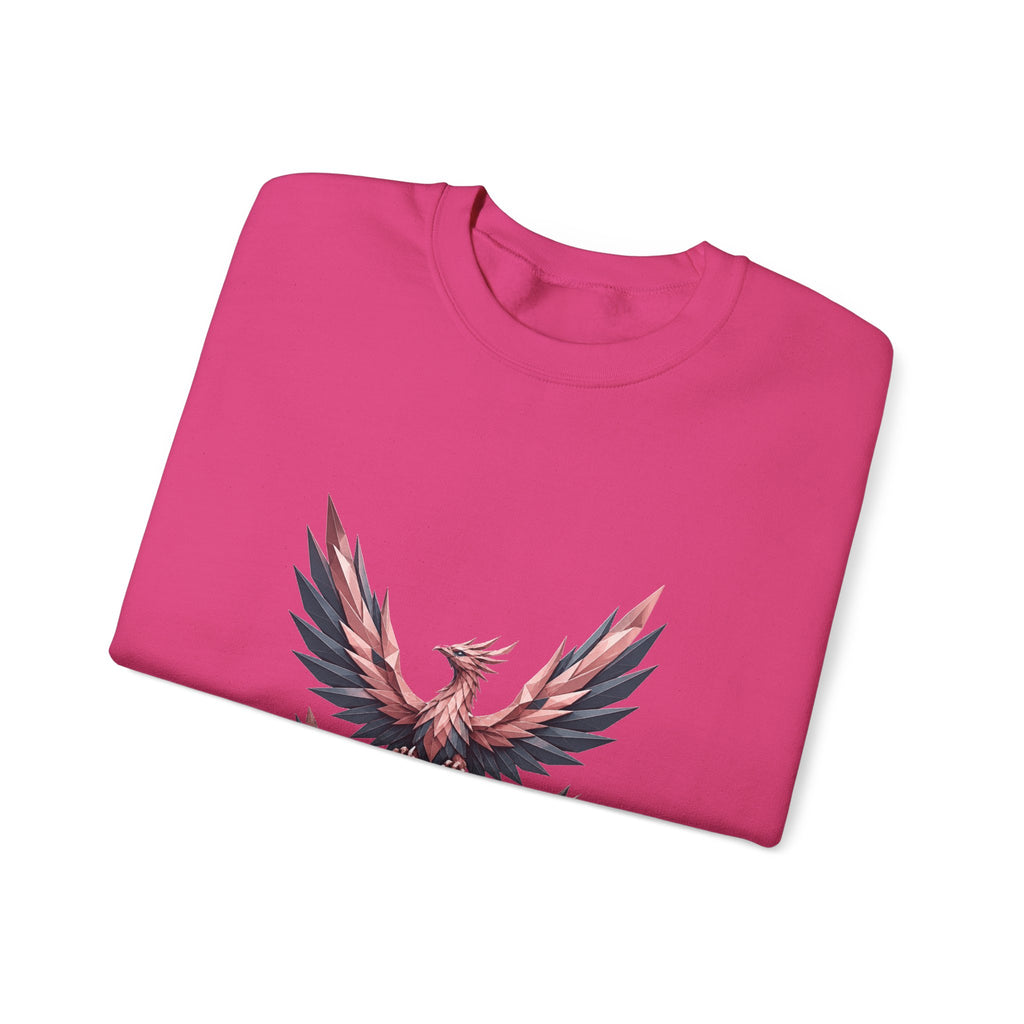 Matching Couple Sweatshirt - Dragon & Phoenix Matching Couple Crewneck Sweatshirt Geometric Art His Hers Couple Gift - Design B