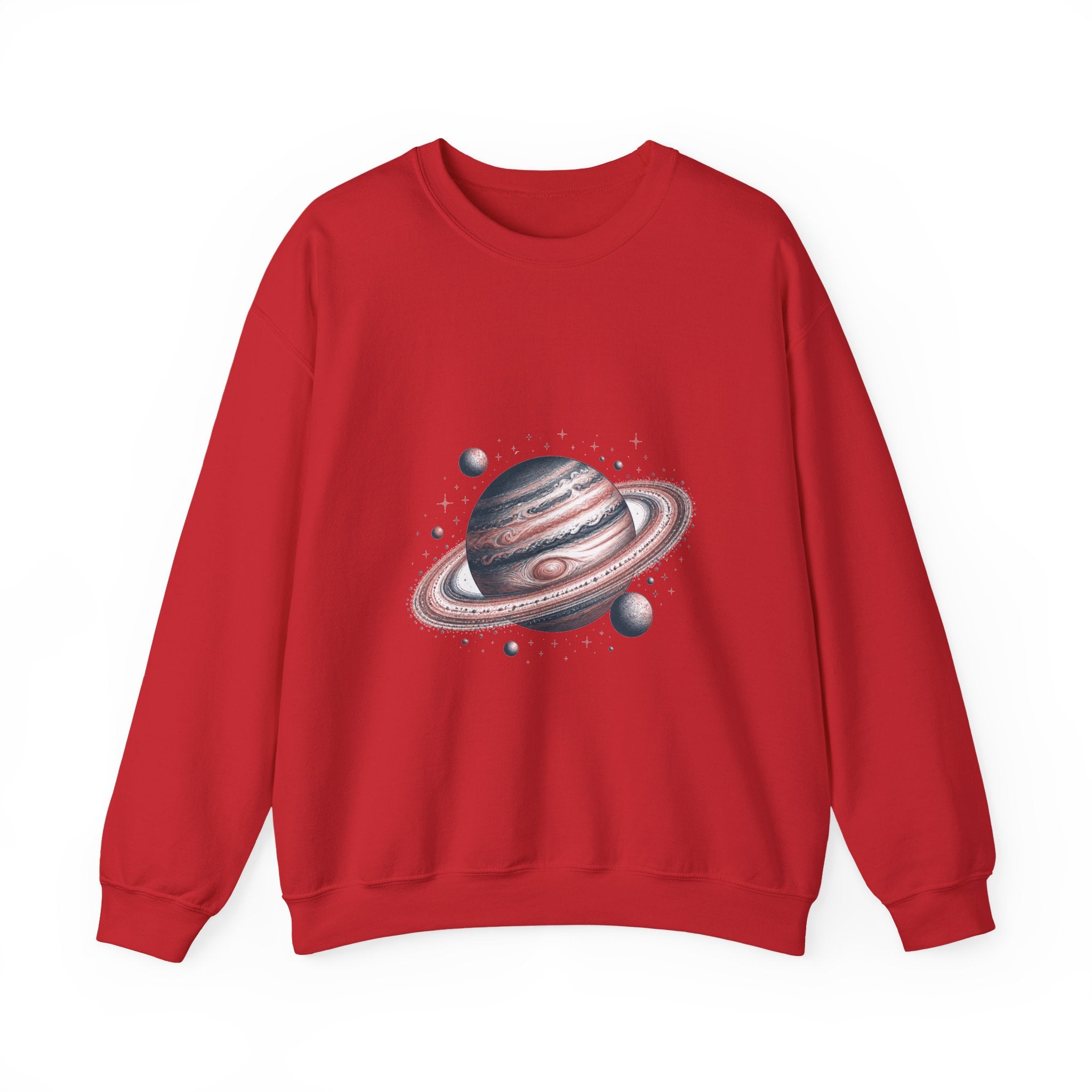Matching Couple Sweatshirt - Astronaut & Planet Matching Couple Crewneck Sweatshirt Hand-Drawn Art His Hers Best Friend Gift - Design B
